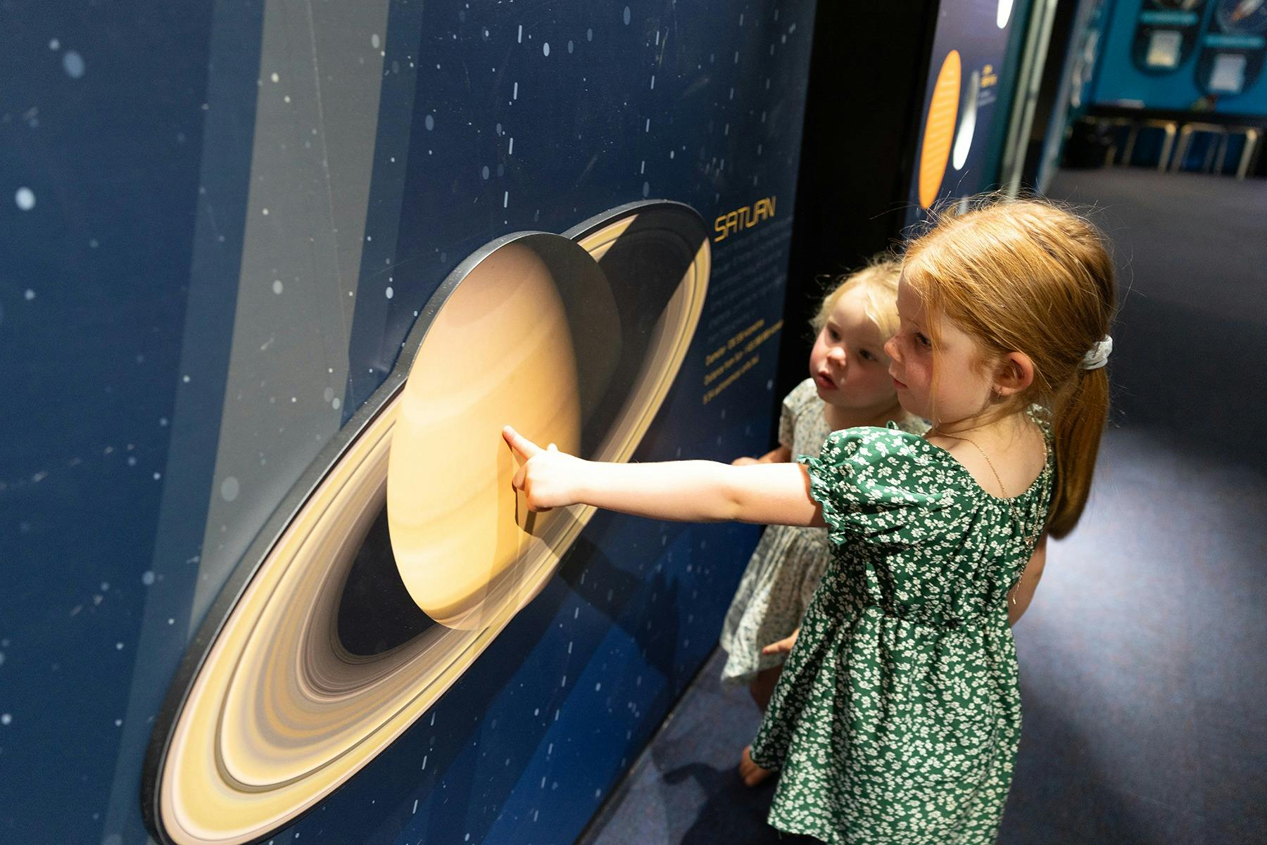 Kids exploring our Solar System area