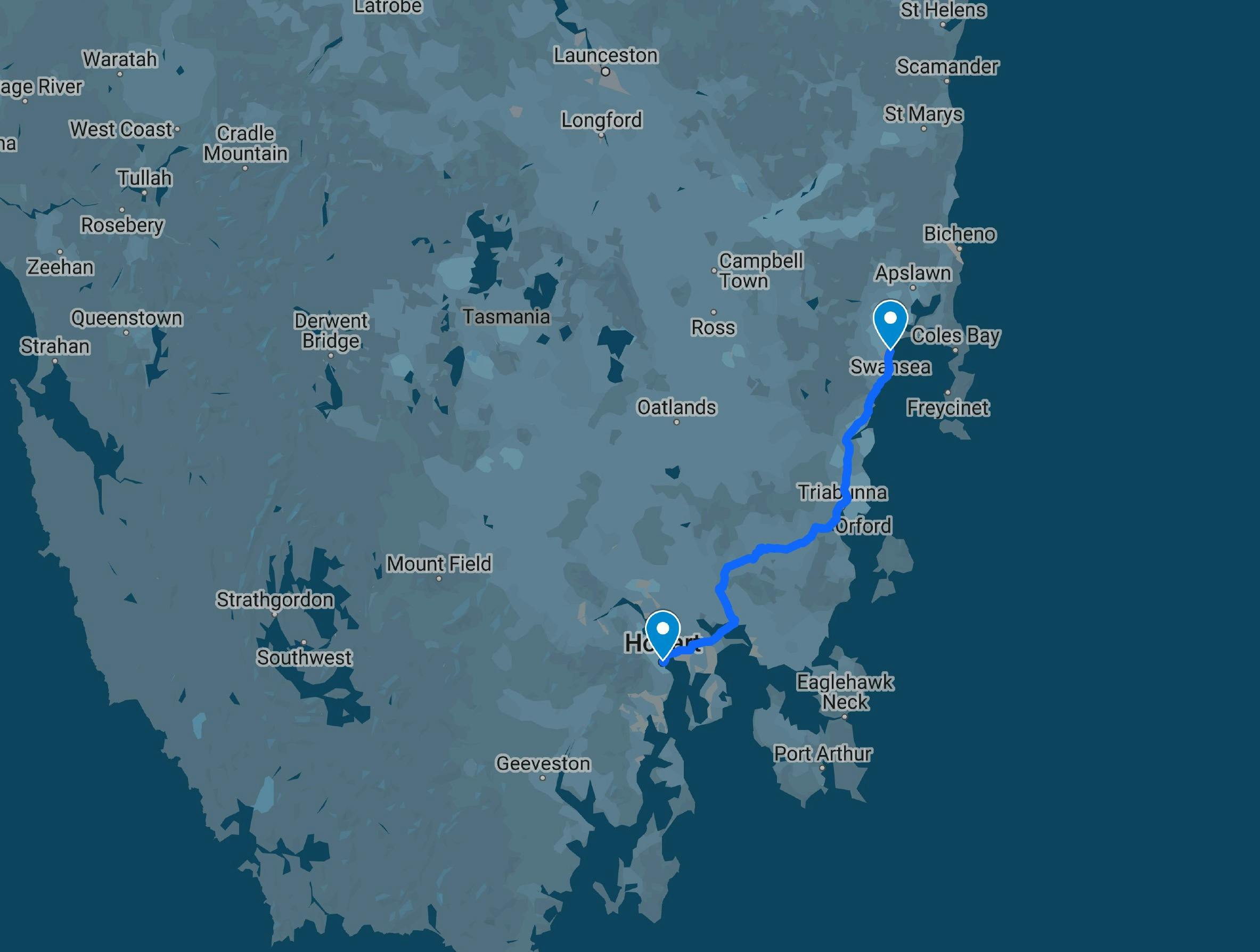 Great Eastern Drive - Hobart to Swansea