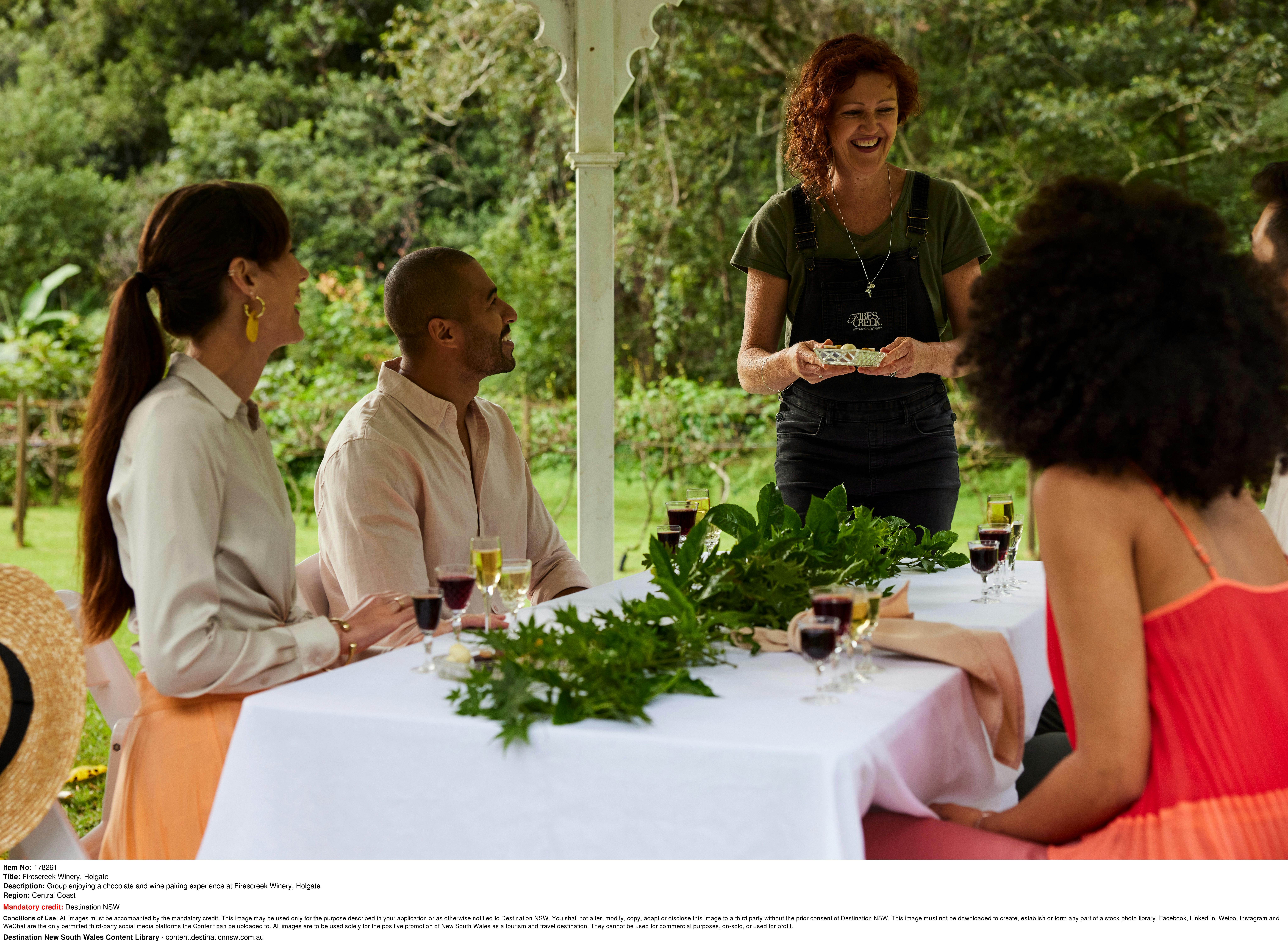 Firescreek Botanical Winery chocolate and wine tasting experience on the Central Coast