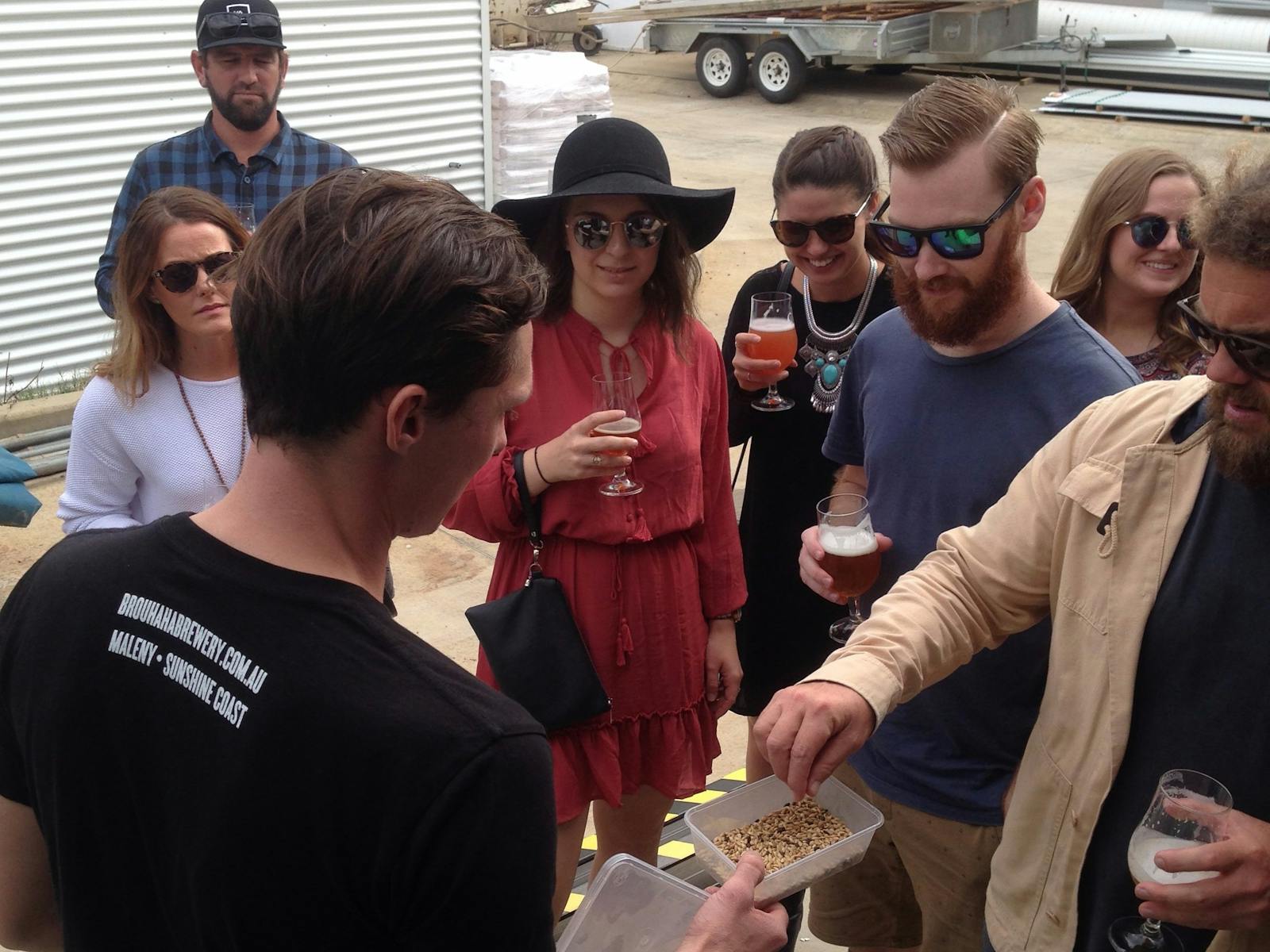Beer ingredients with the brewer