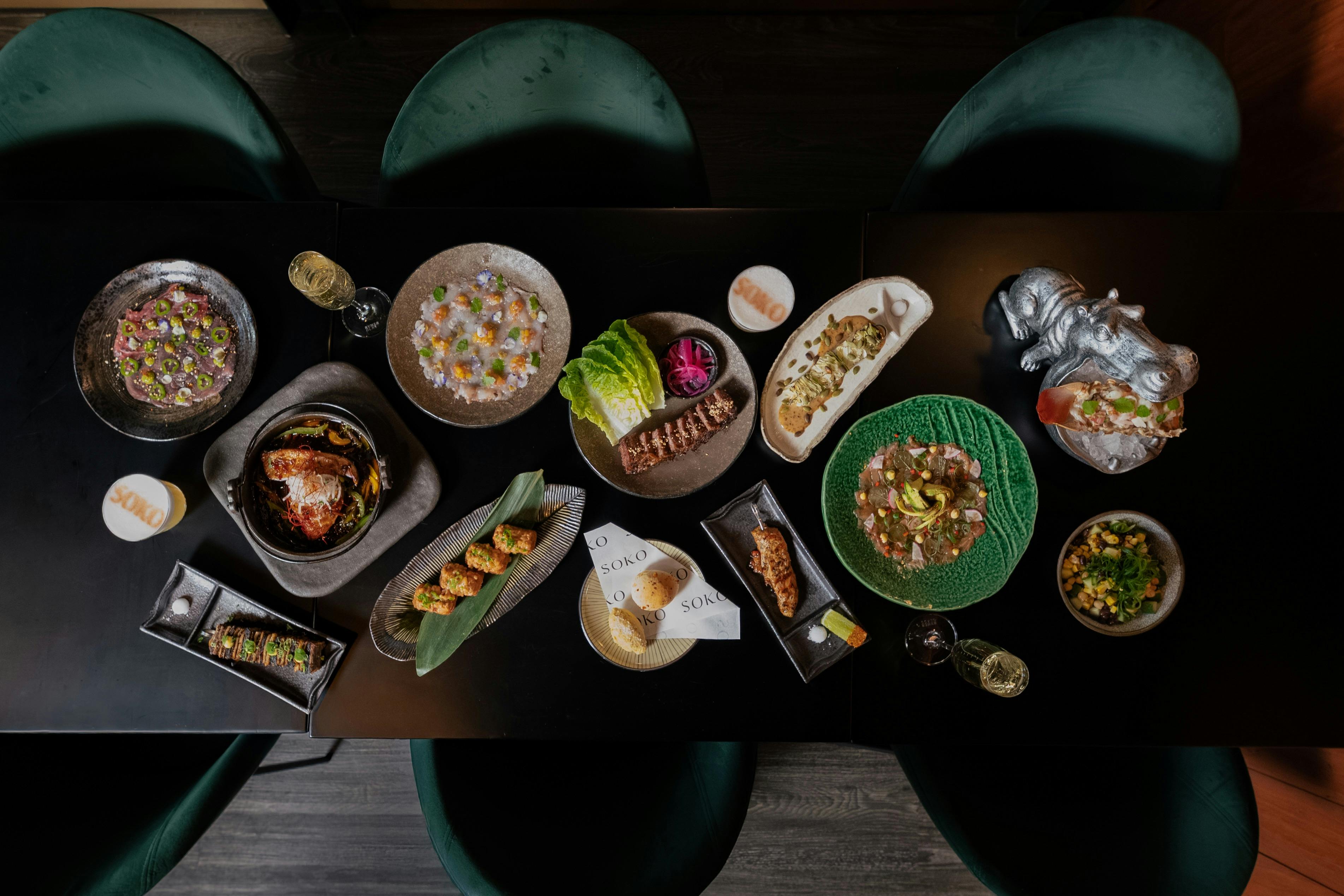 A selection of dishes from the a la carte menu