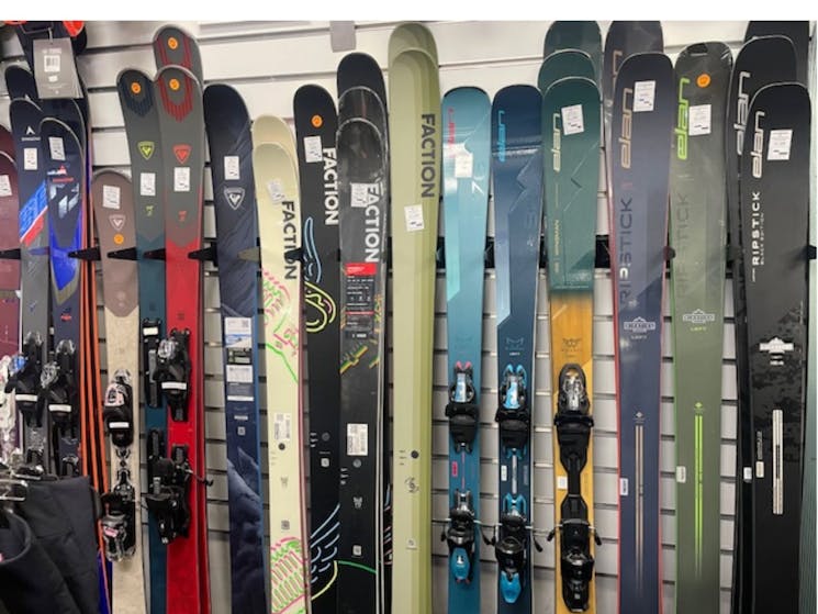 Skis from Faction, Stockli, Rossignol, Head, Elan and Dynastar