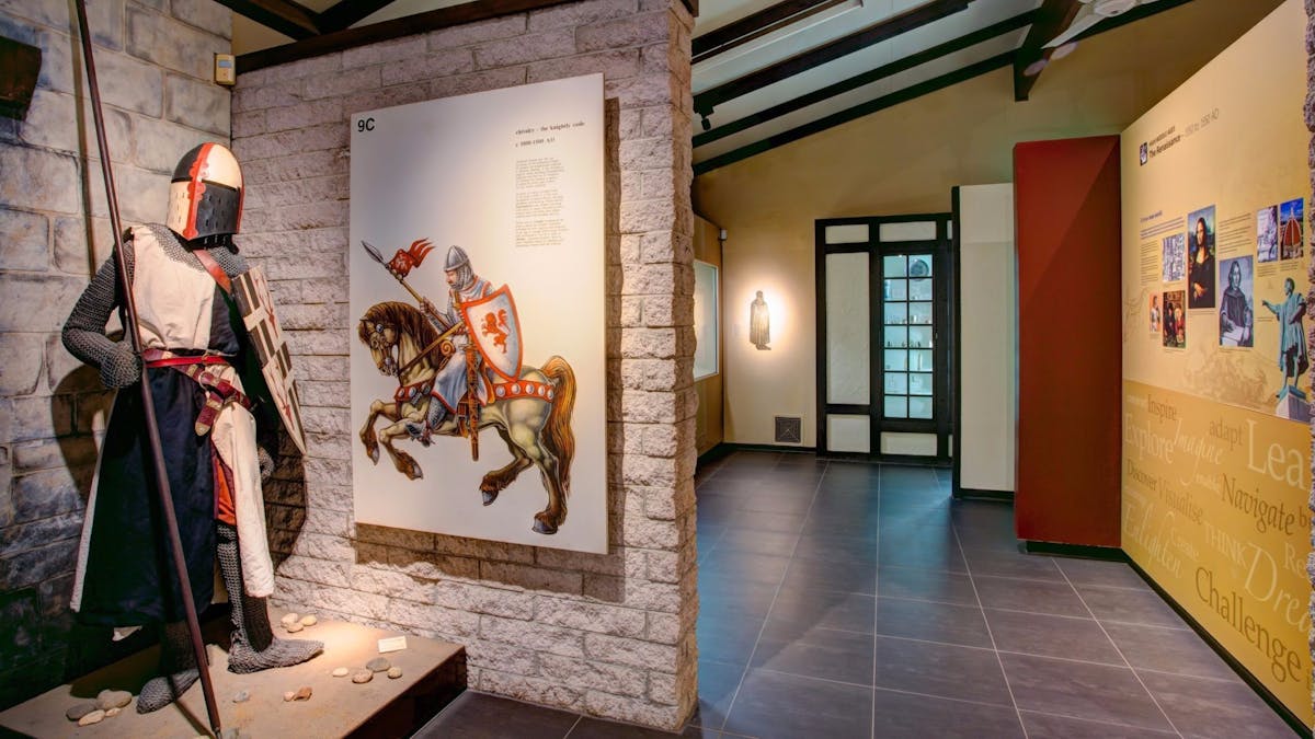 Medieval Knight full armour on display