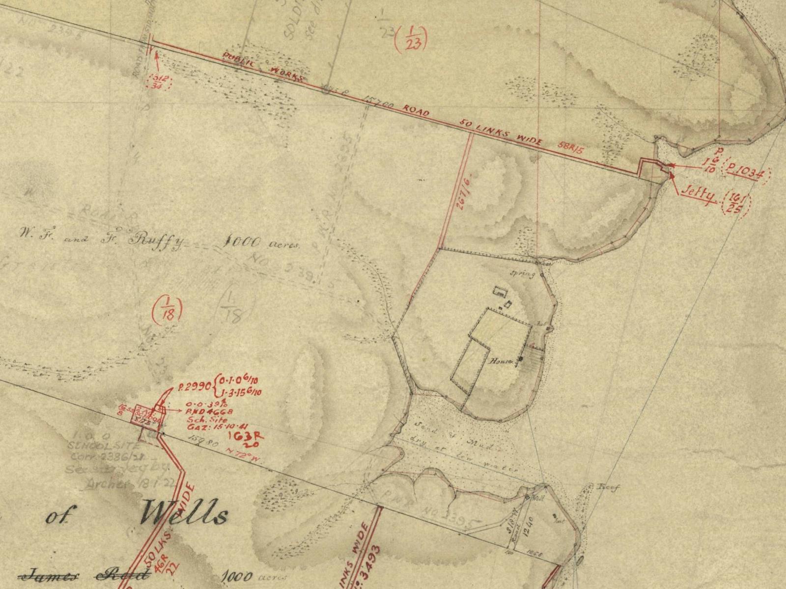 Waterton Hall Land Grant map
