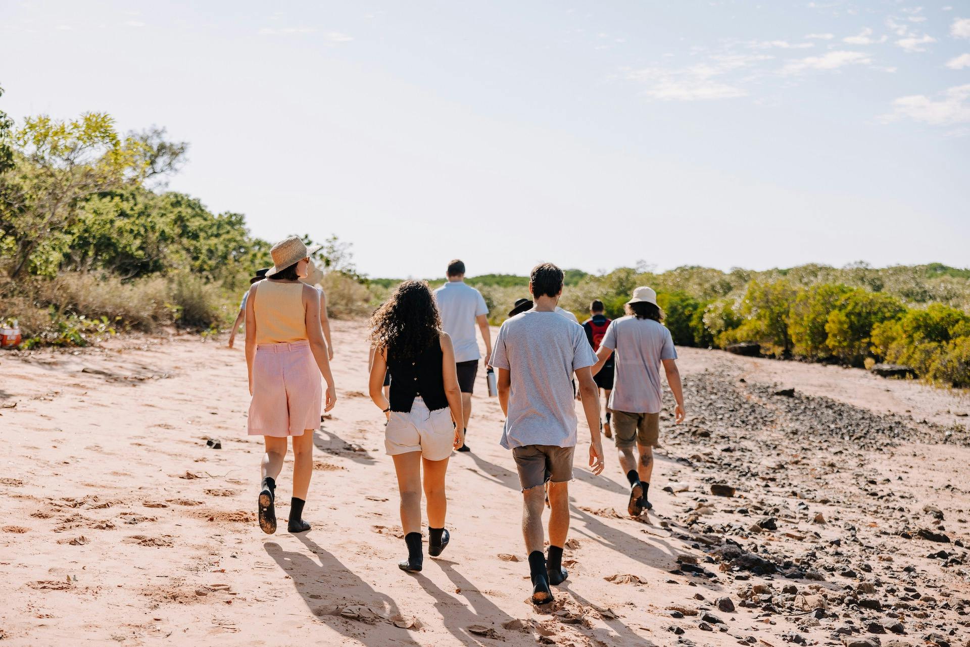 Retracing historic pearlers footsteps on the foreshore of Roebuck Bay