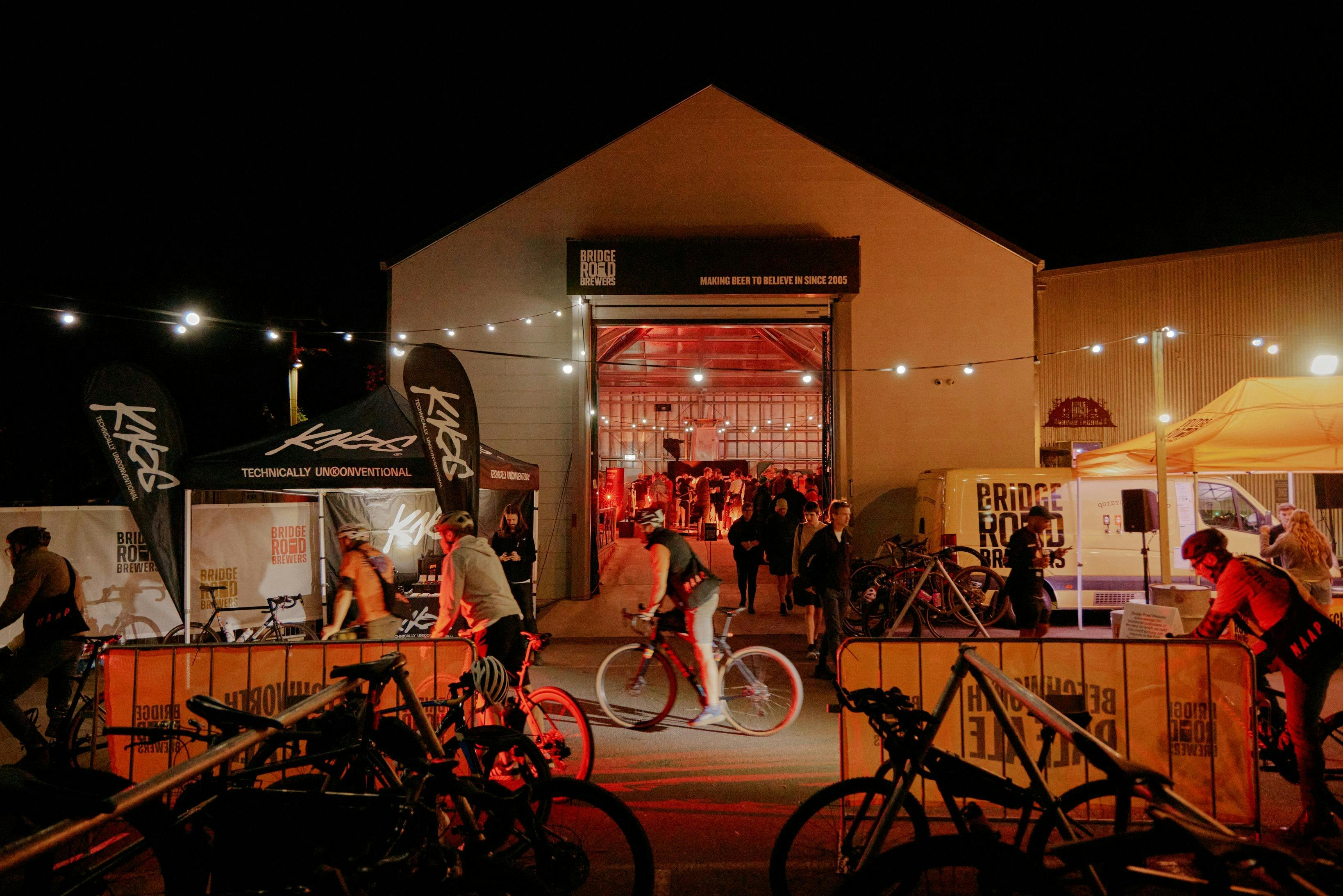 Night at Bridge Road Brewers in Beechworth after the rides finish up for the day.