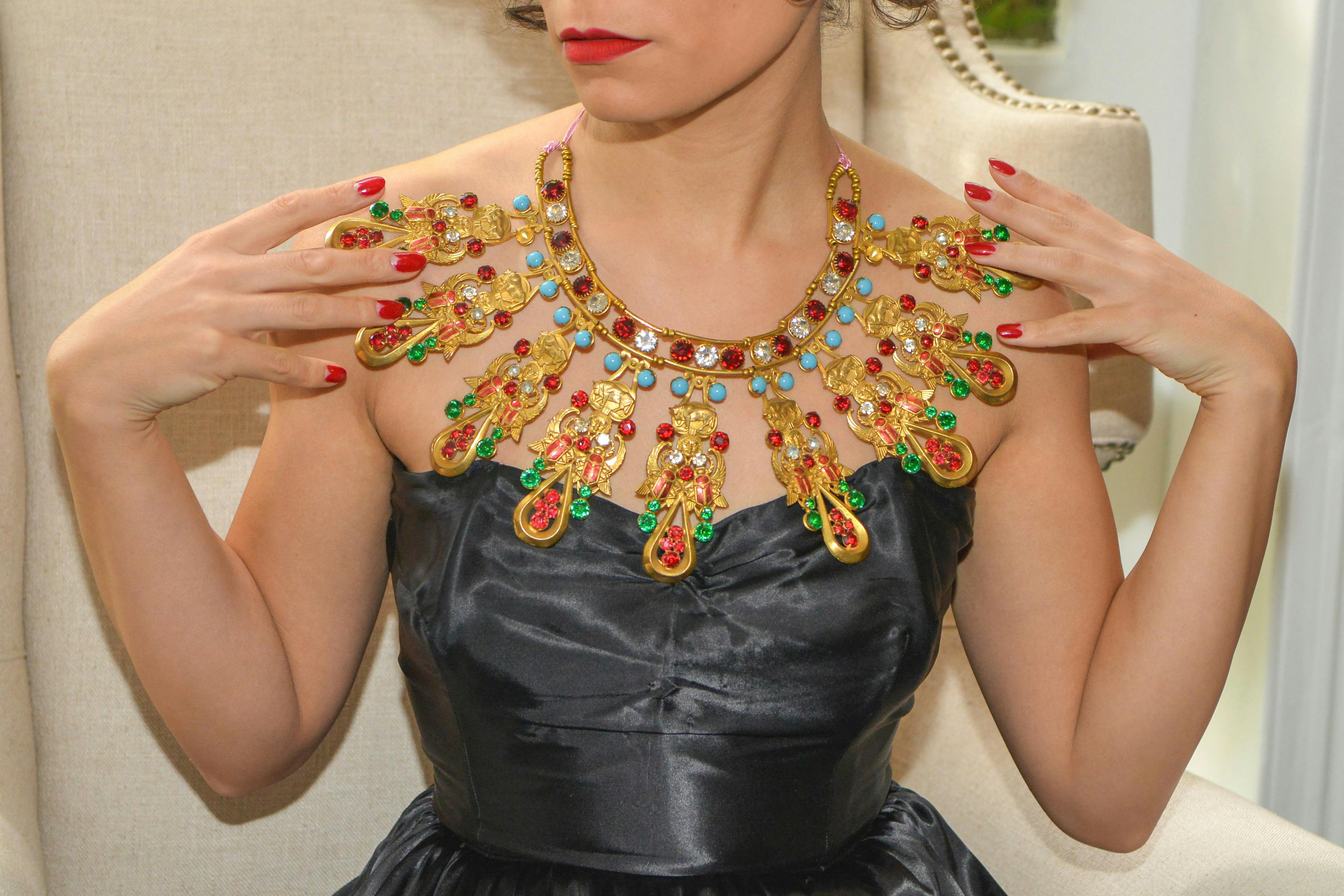 women wearing a necklace