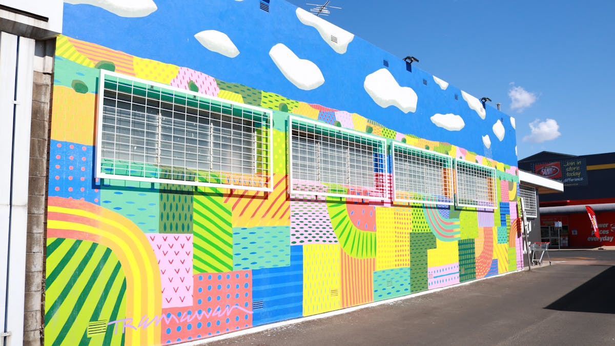 Artwork painted on the walls of Bowen Lane