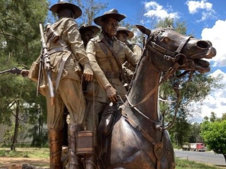 The epic feat of Australia's best known war horse features in a park at Harden-Murrumburah.