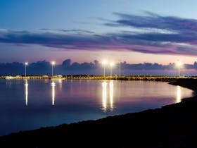 Lights on the harbour at Port MacDonnell