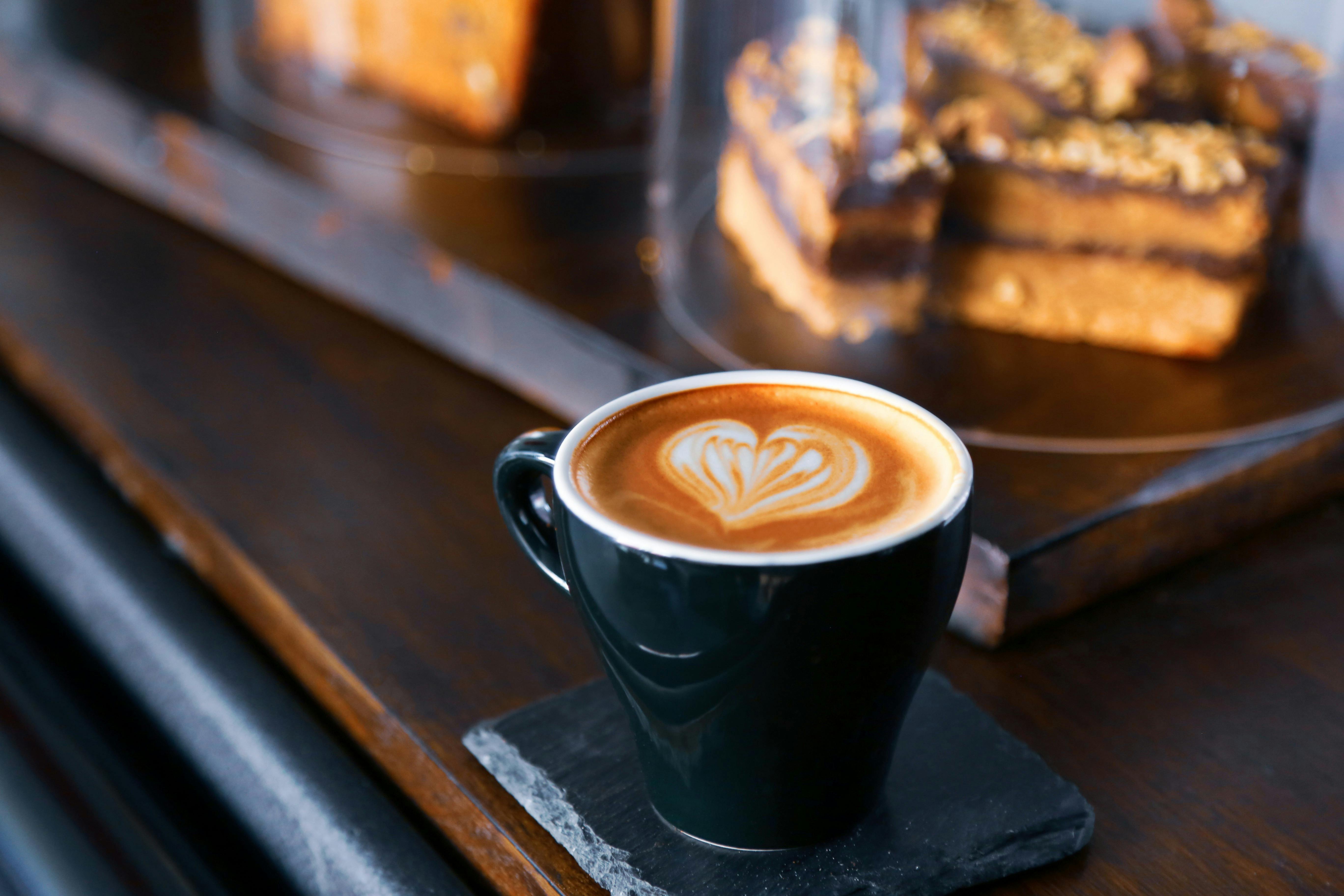 Organic latte coffee