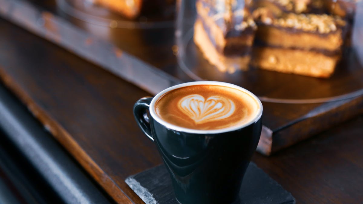 Organic latte coffee