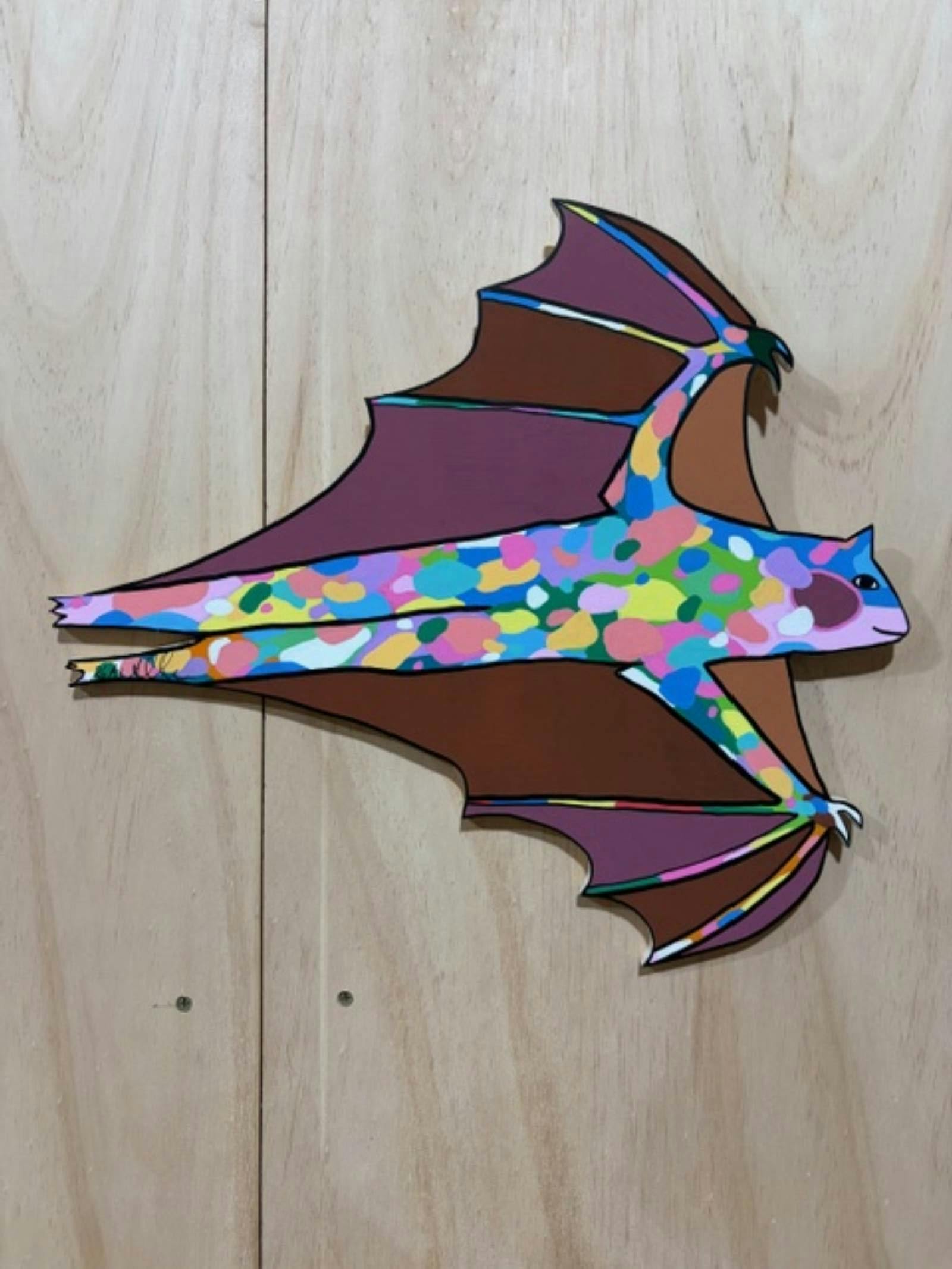 Flying bat by artist Katie Chancellor