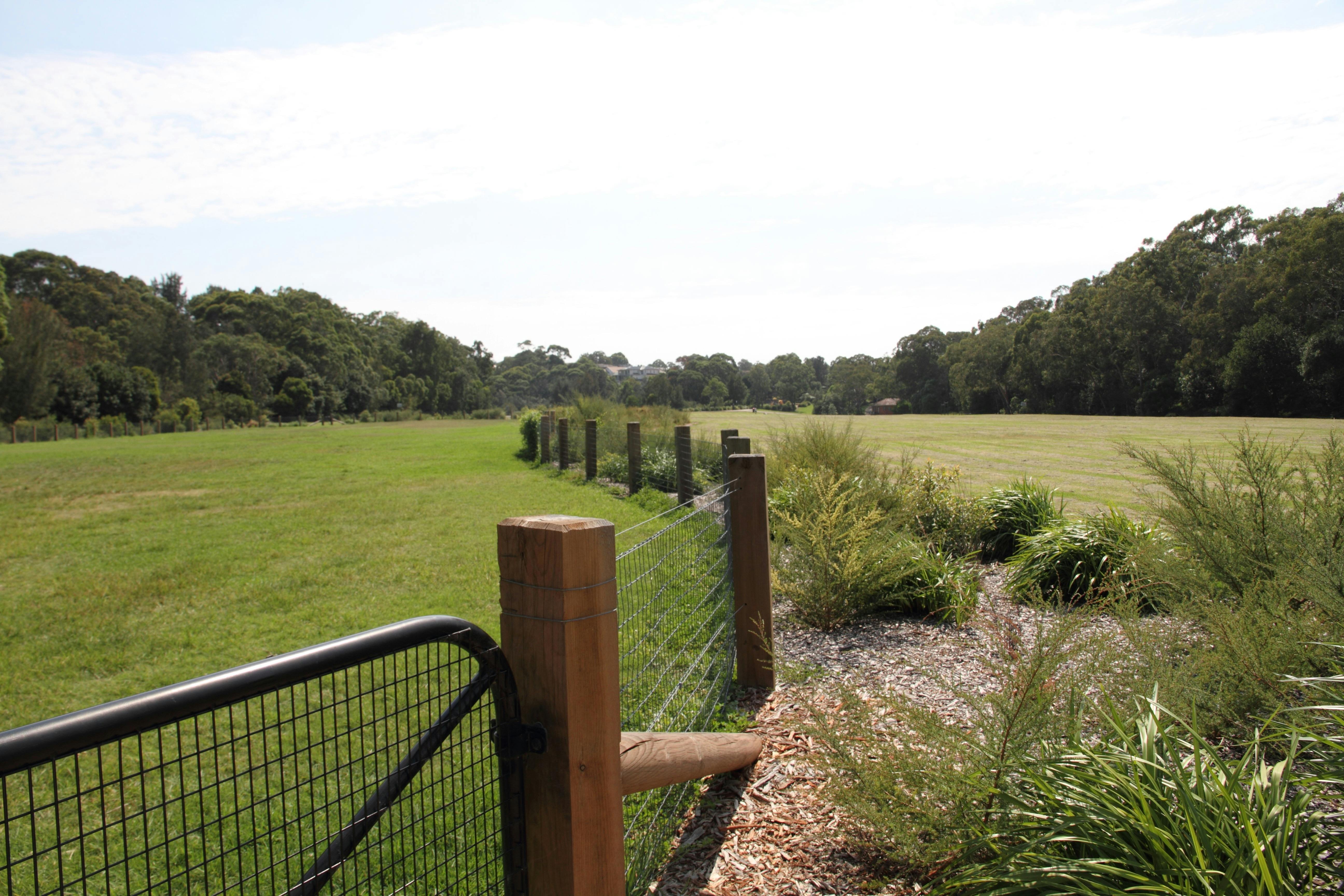 Two leash free dog areas fenced and unfenced