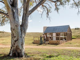 Restored pioneer cottage on Flinders Ranges sheep station, outback South Australia