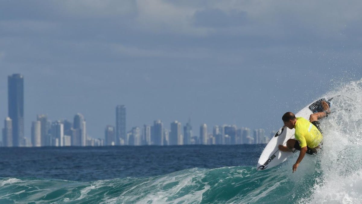Surfer riding a wave, Gold Coast Surfer riding a wave, Gold Coast