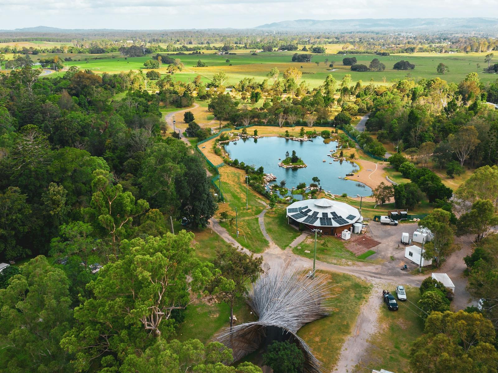 aerial photo of Lake Gkula showing larger landscape aerial photo of Lake Gkula showing larger landscape