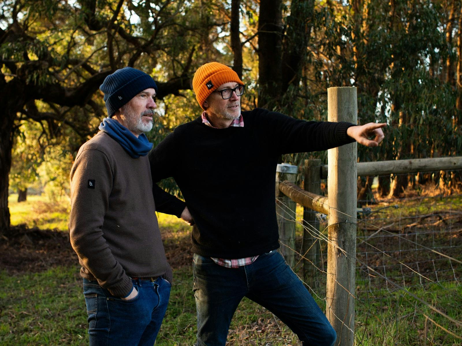 Brood Winter Solstice 2026 - CoFounders, Nigel and Dave wearing Brood