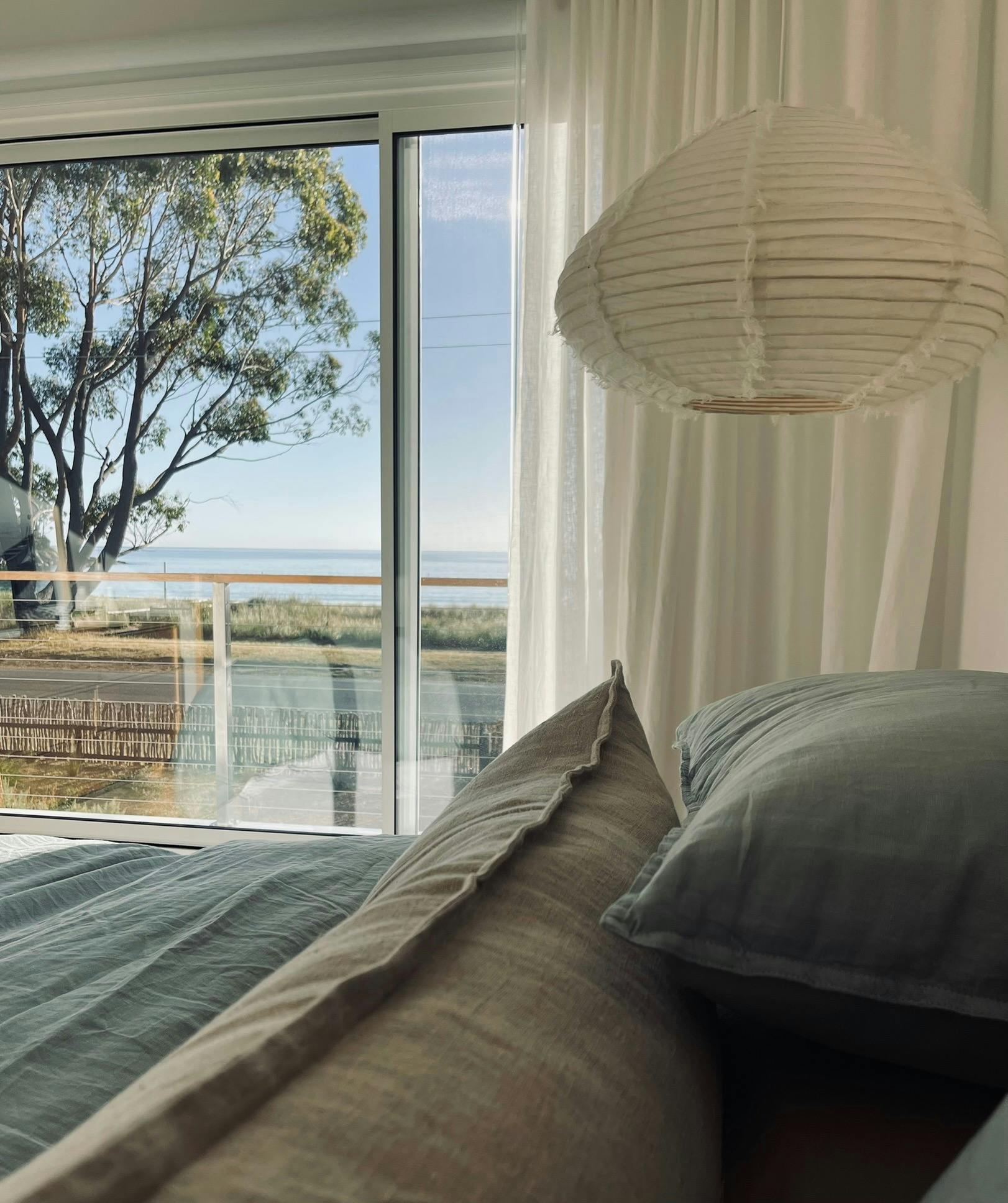 Rest a while in your linen dressed king size bed