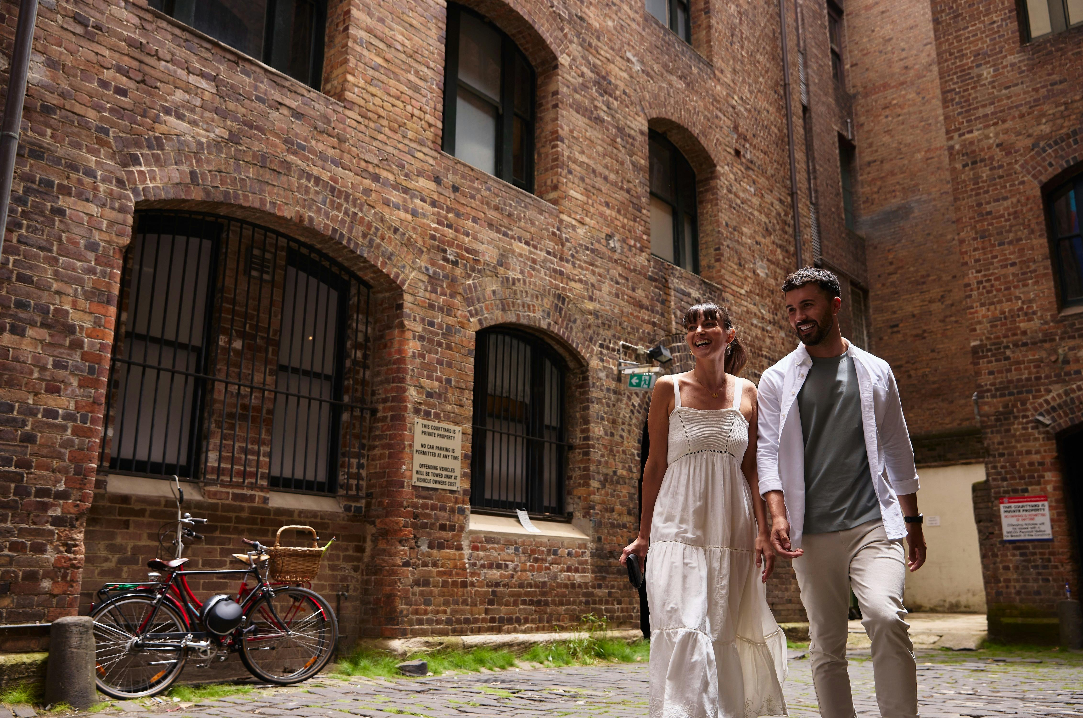 Guests arriving at the Papa Gede's Bar Nawlins Long Lunch pop-up, Sydney CBD
