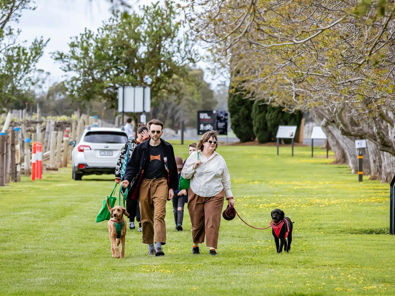 people walk along coonawarra walking trail