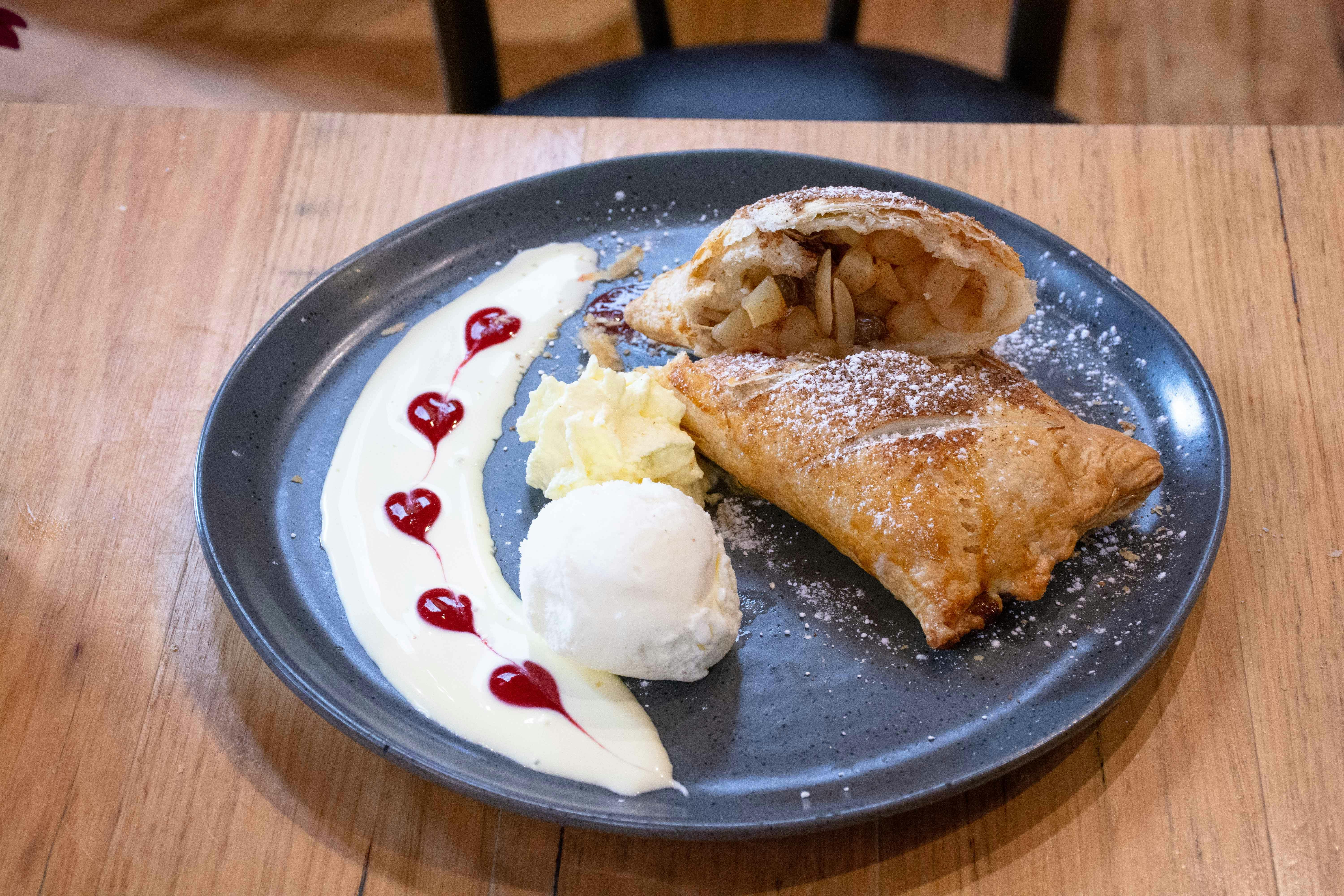 Apple Strudel on a plate