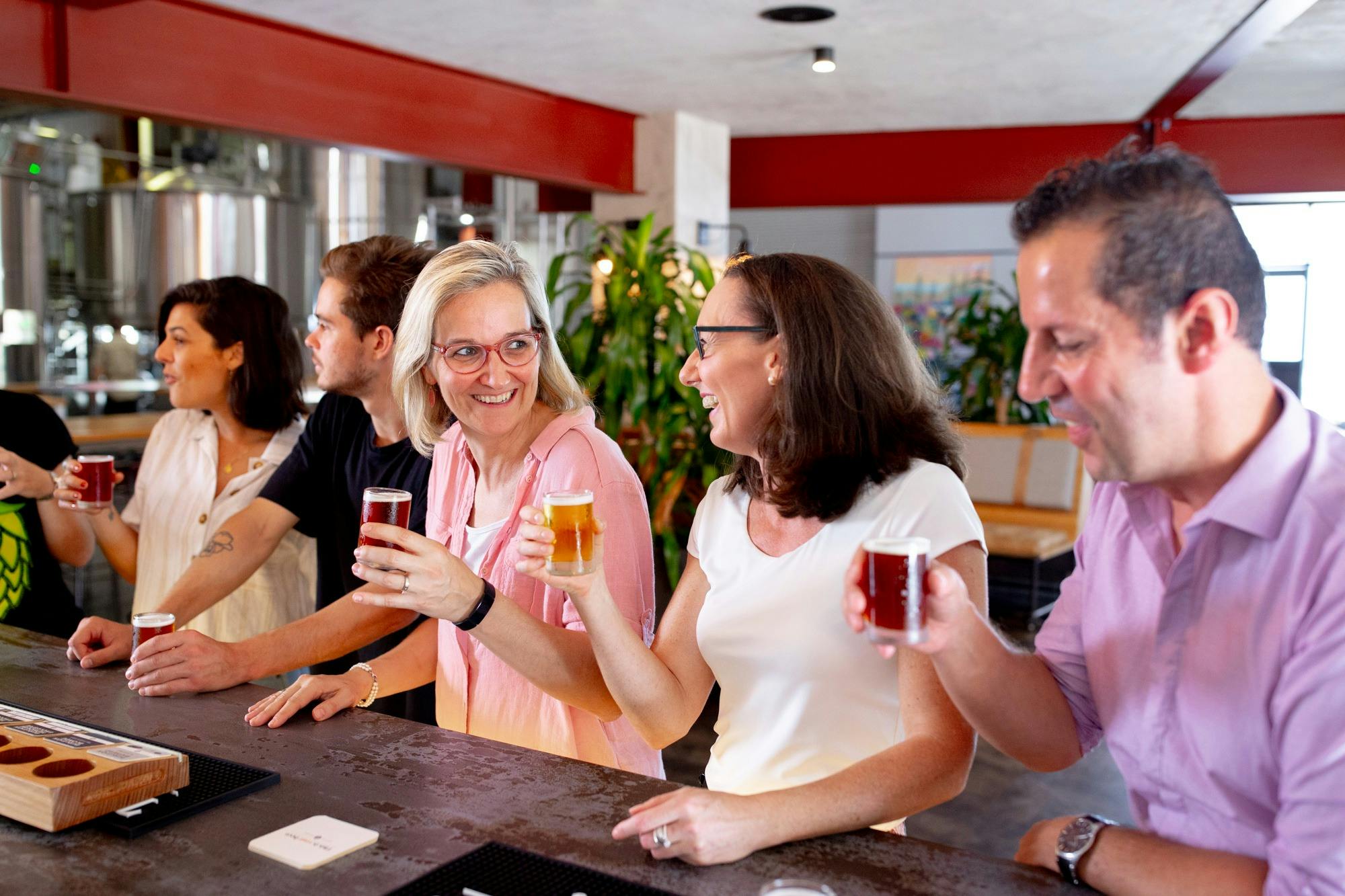 Beer sampling at Burleigh Brewing Co