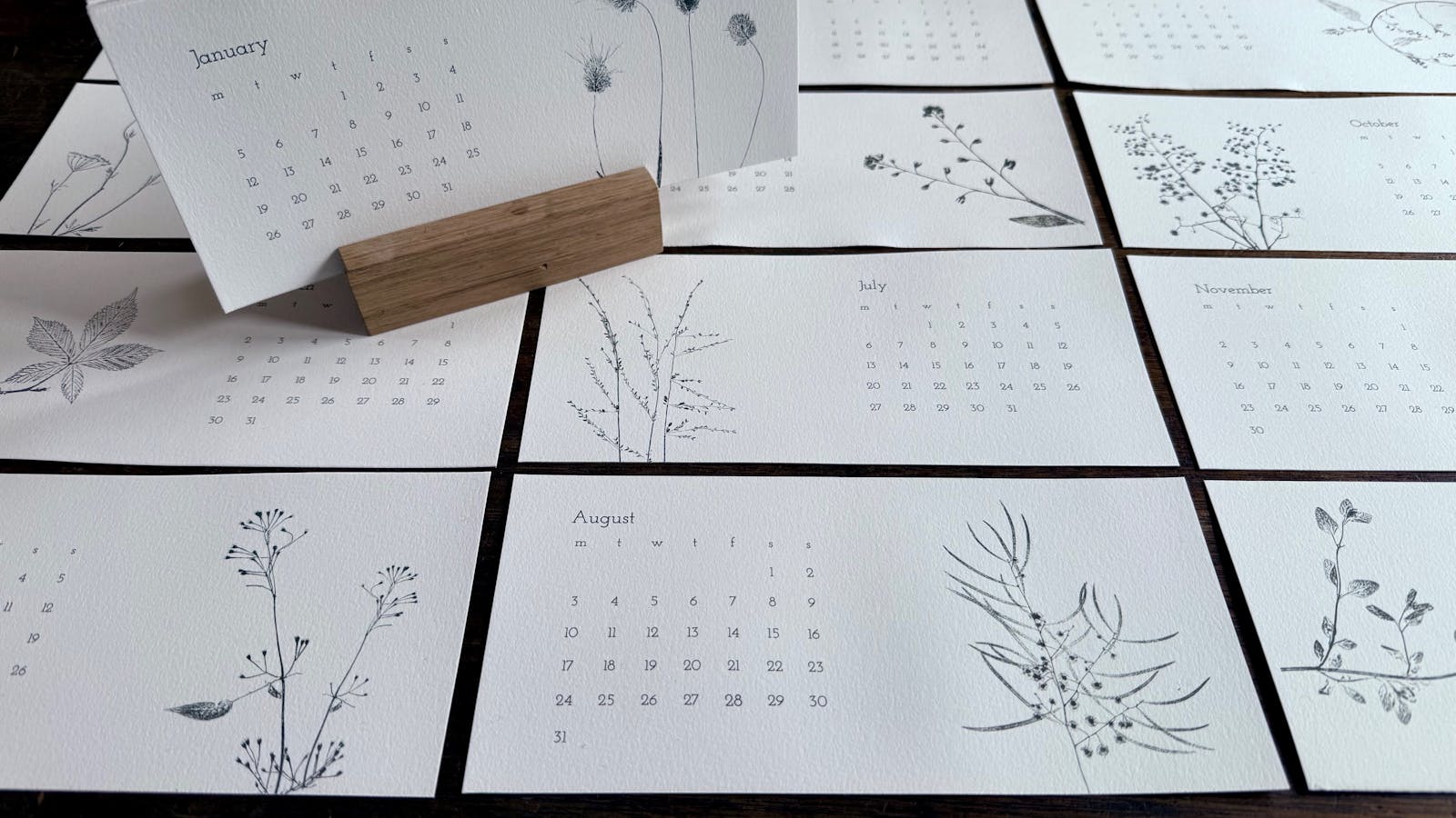 Catherine Rogers Hand Printed calender