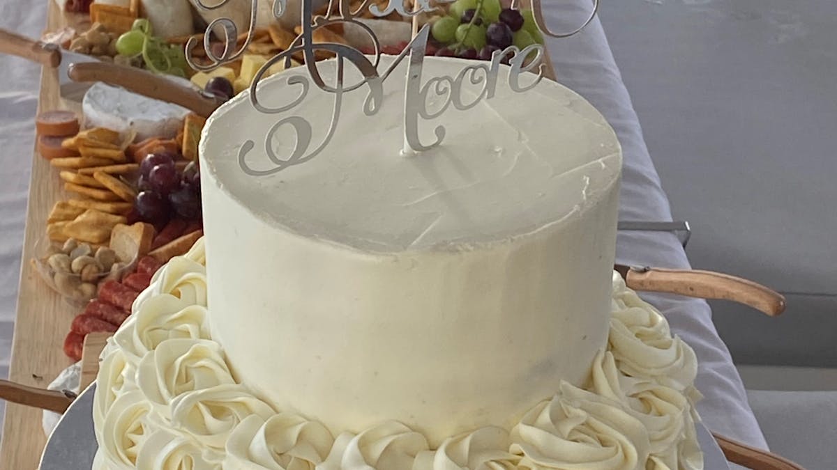 Cake & food, options available to suit your occasion while cruising Mooloolaba