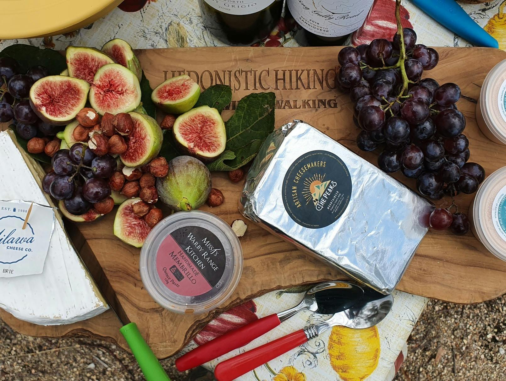 Typical Hedonistic Hiking picnic lunch