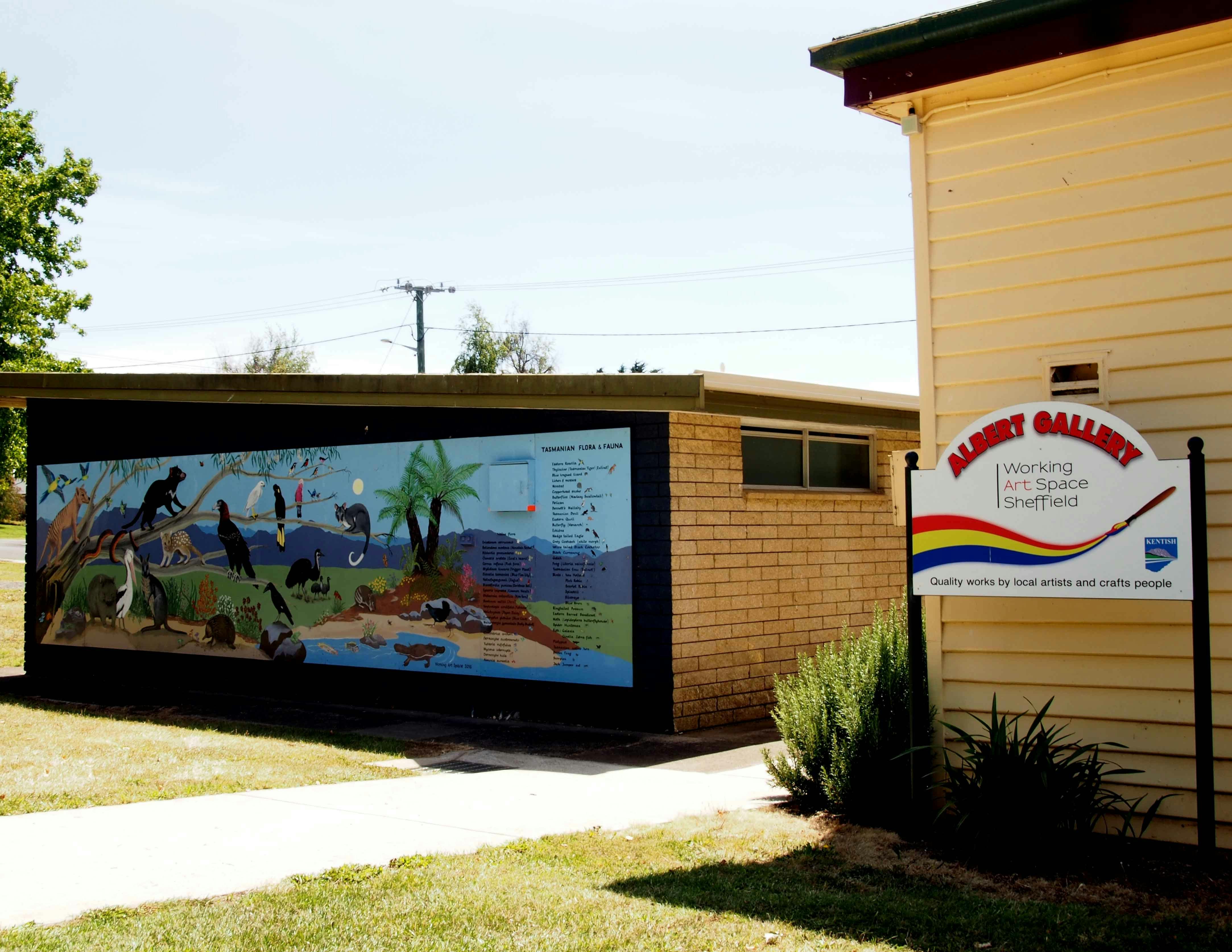 Mural at rear of Gallery