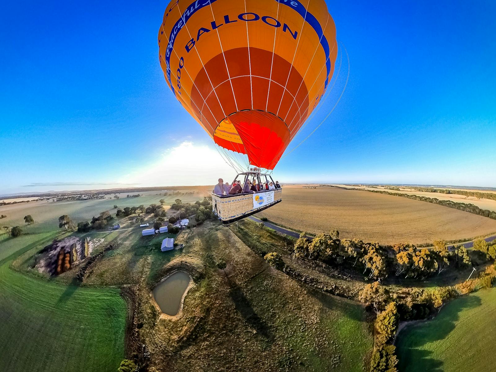 Balloon over farm land Geelong