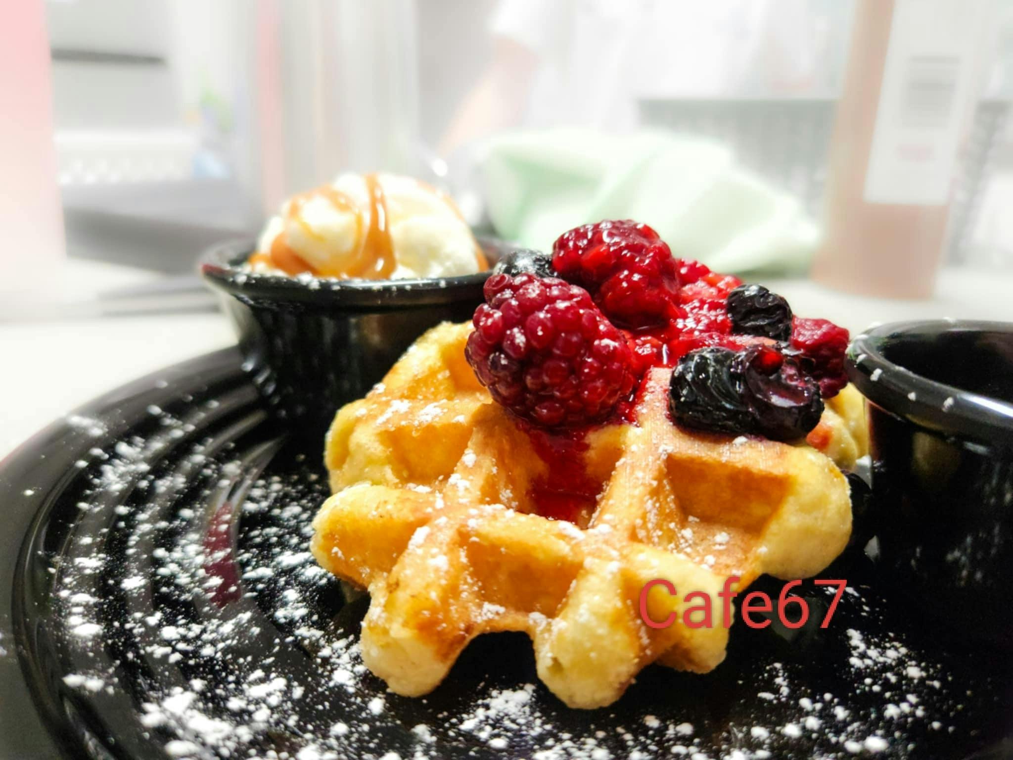 Cafe 67 waffles