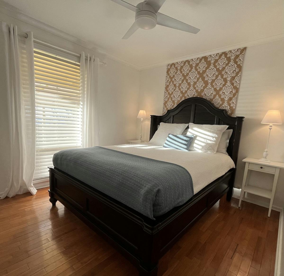 master bedroom with afternoon sunlight
