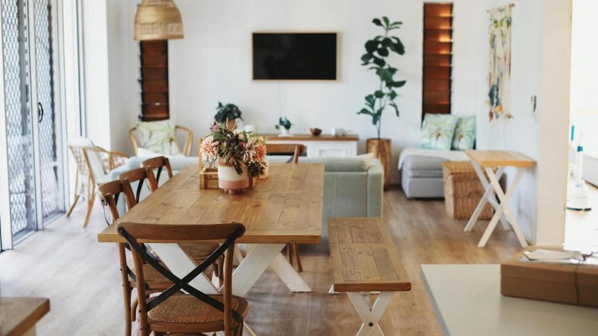 Living area with TV