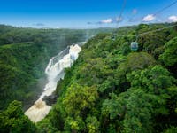 Skyrail over Barron Falls and the ancient rainforest