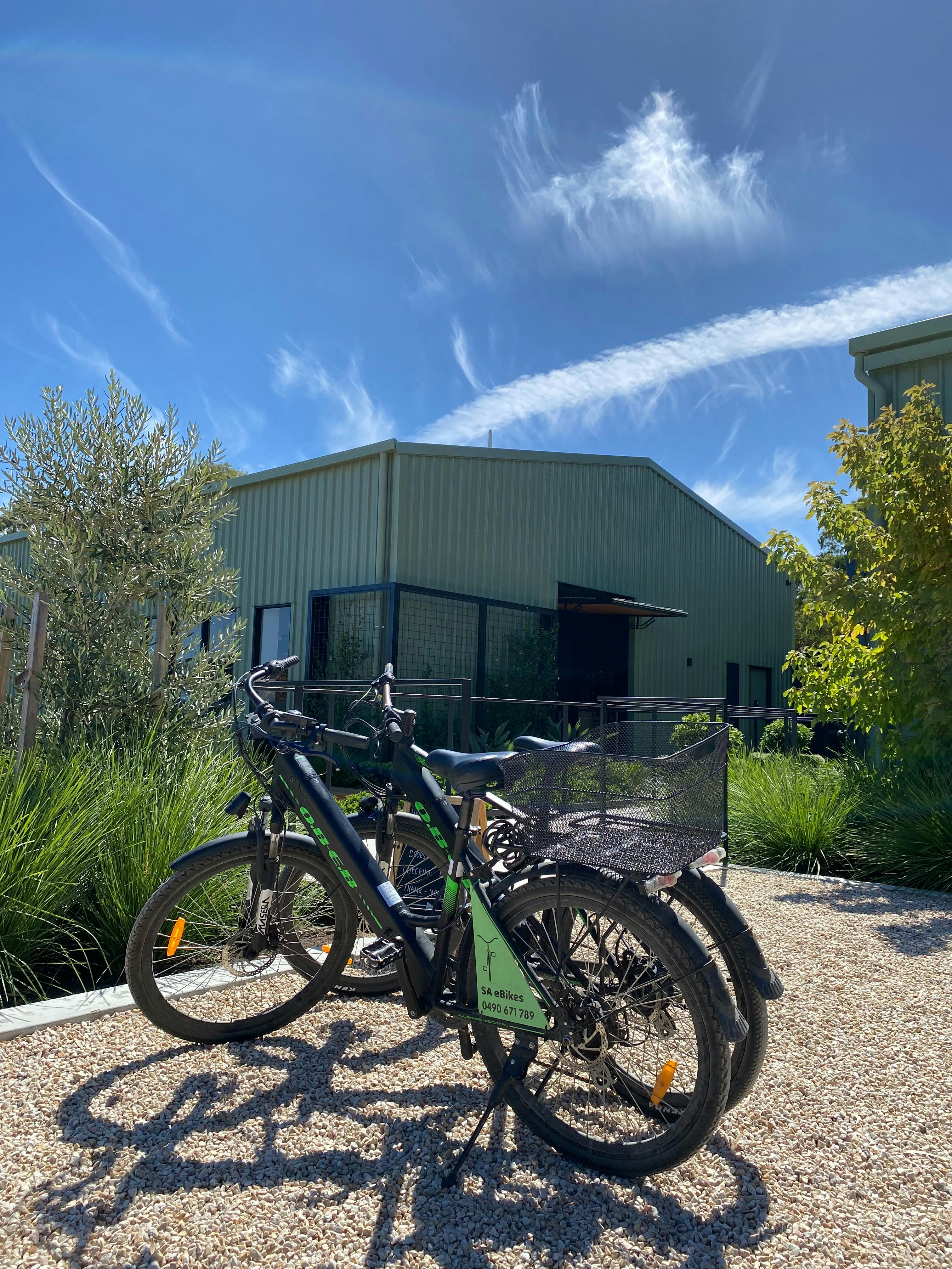 Bikes parked at Shirvington Wines cellar door