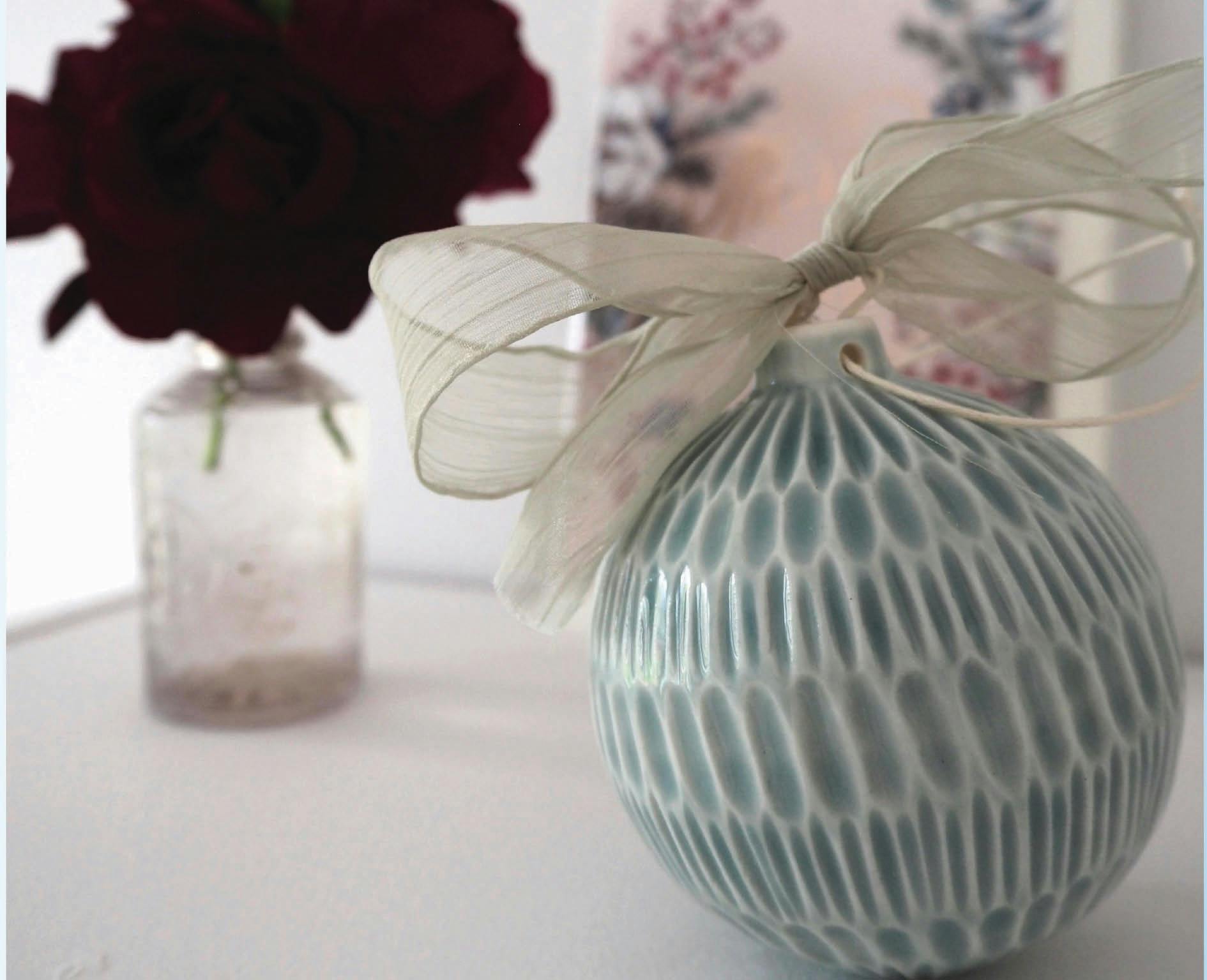 Ceramic bauble by Lucy Ings