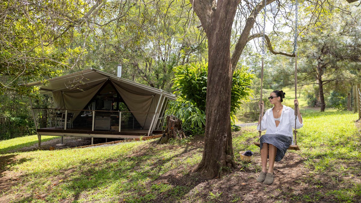 Luxury Glamping Tent Swing