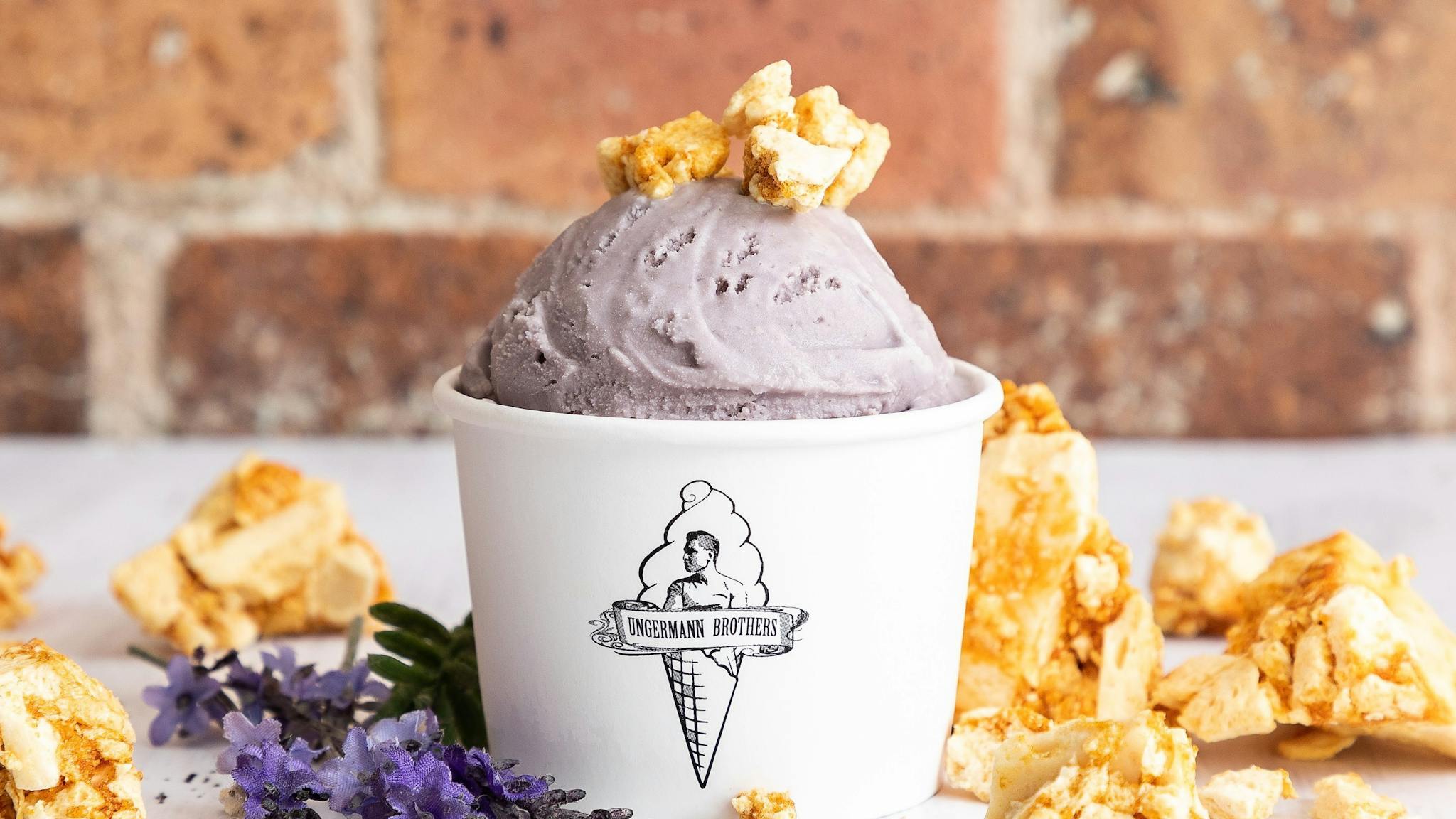 Ungermann Brothers Ipswich Lavender and Honeycomb Ice Cream