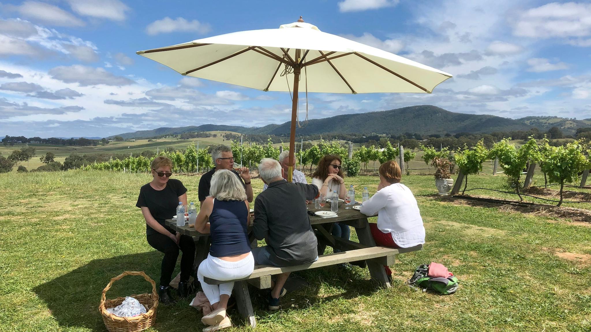 Lunch at a vineyard in the Hunter Valley
