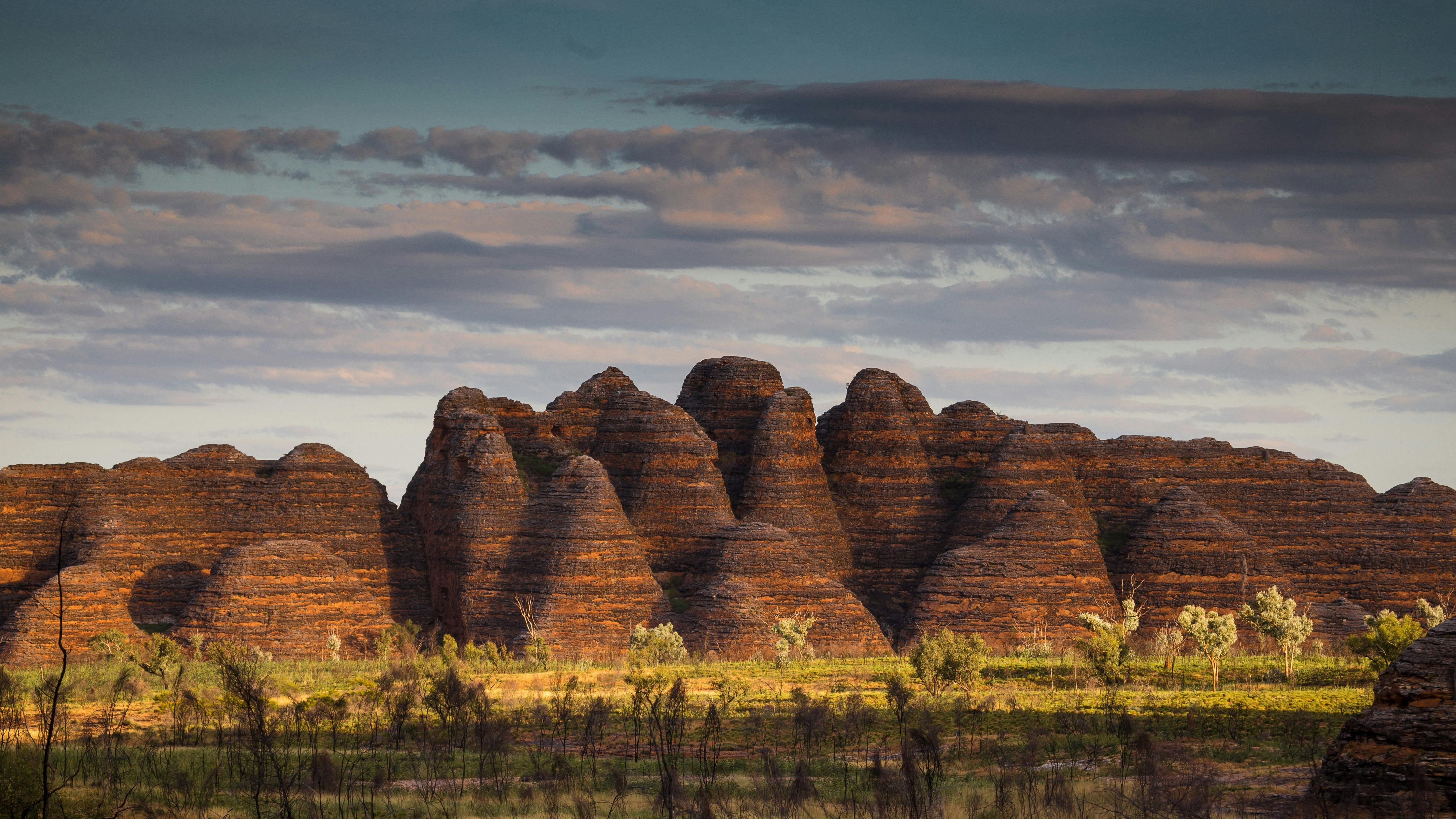 Landscape shot of Bungle Bungle range in Purnululu National Park in the Kimberley Western Australia