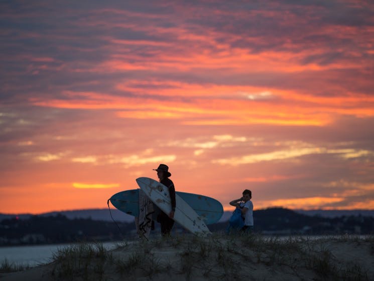 Surfing at Dawn