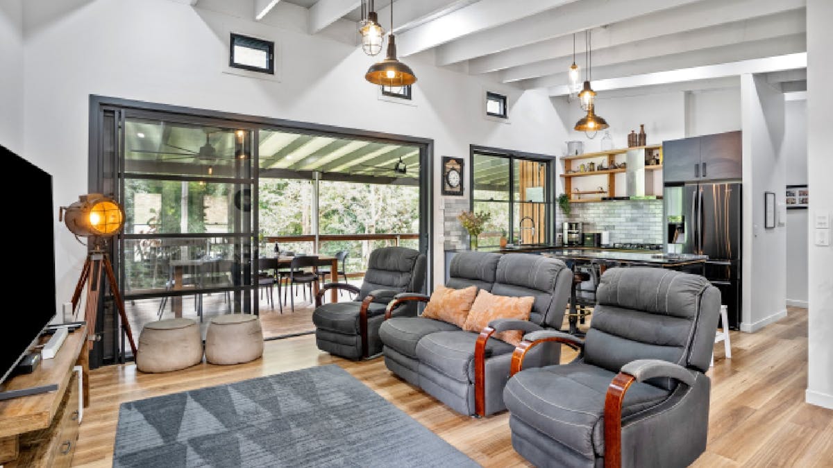Open plan living area