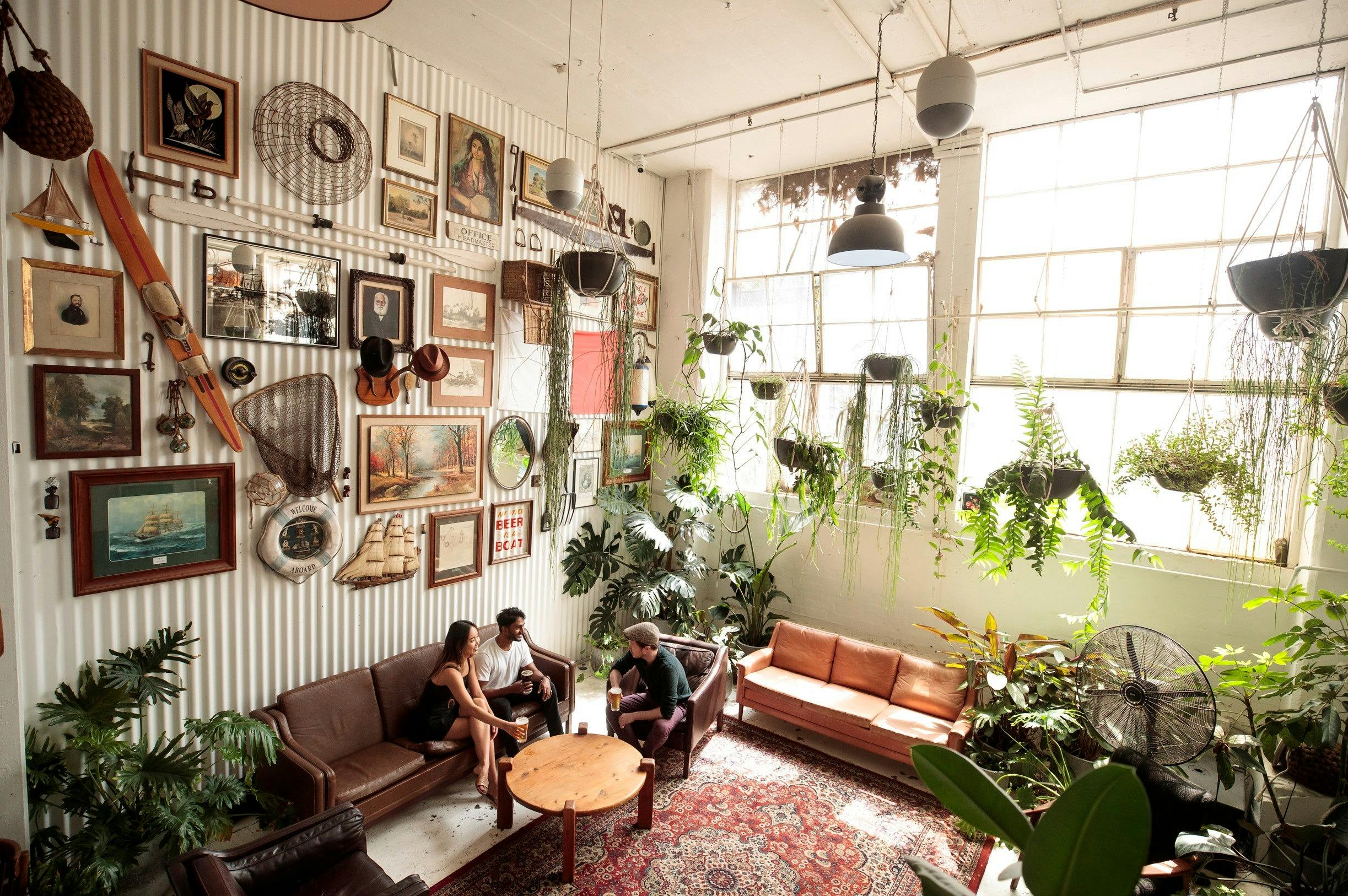 Friends enjoying beers at Willie The Boatman, St. Peters