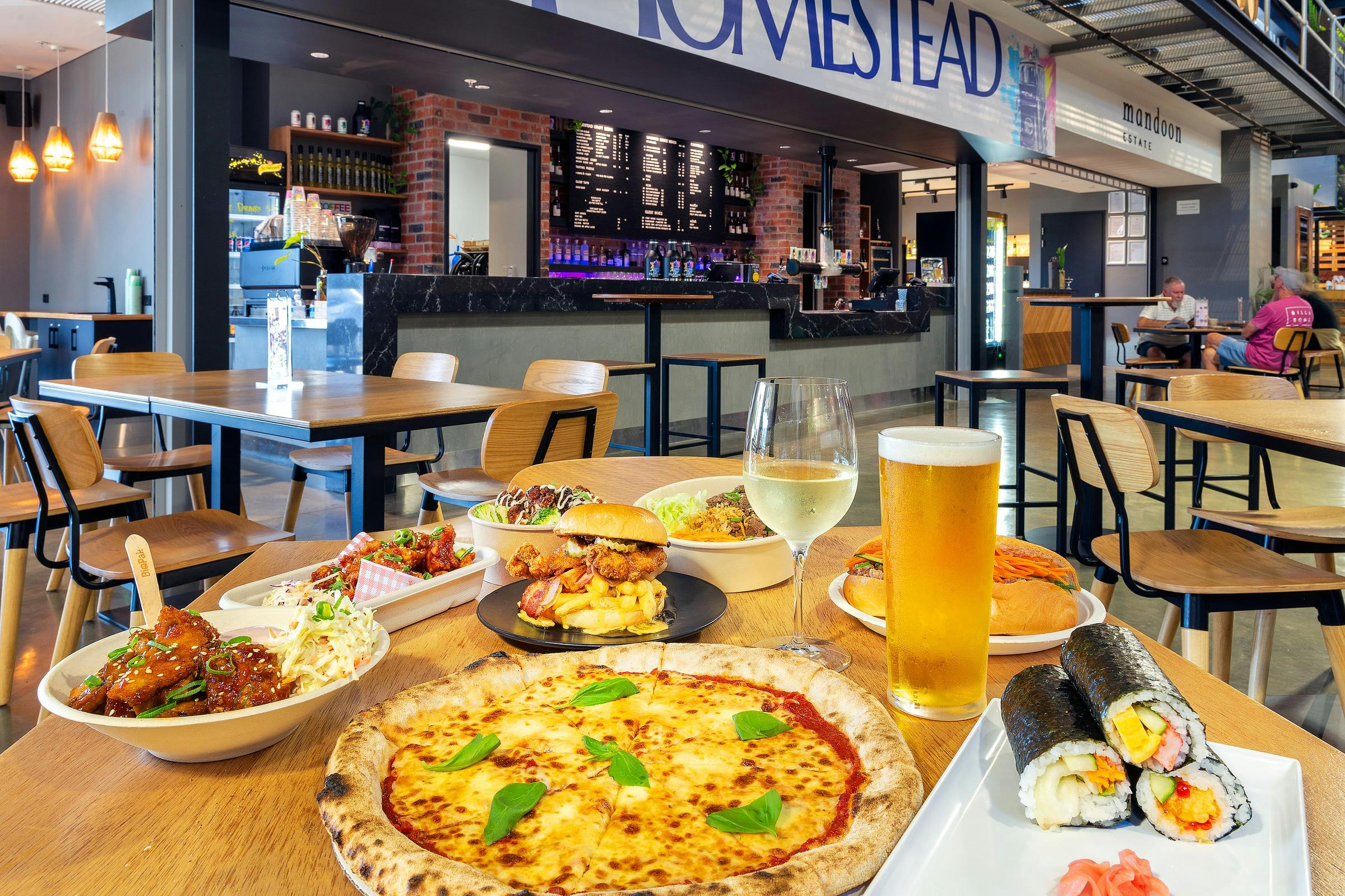 Selection of meals offered from the vendors.