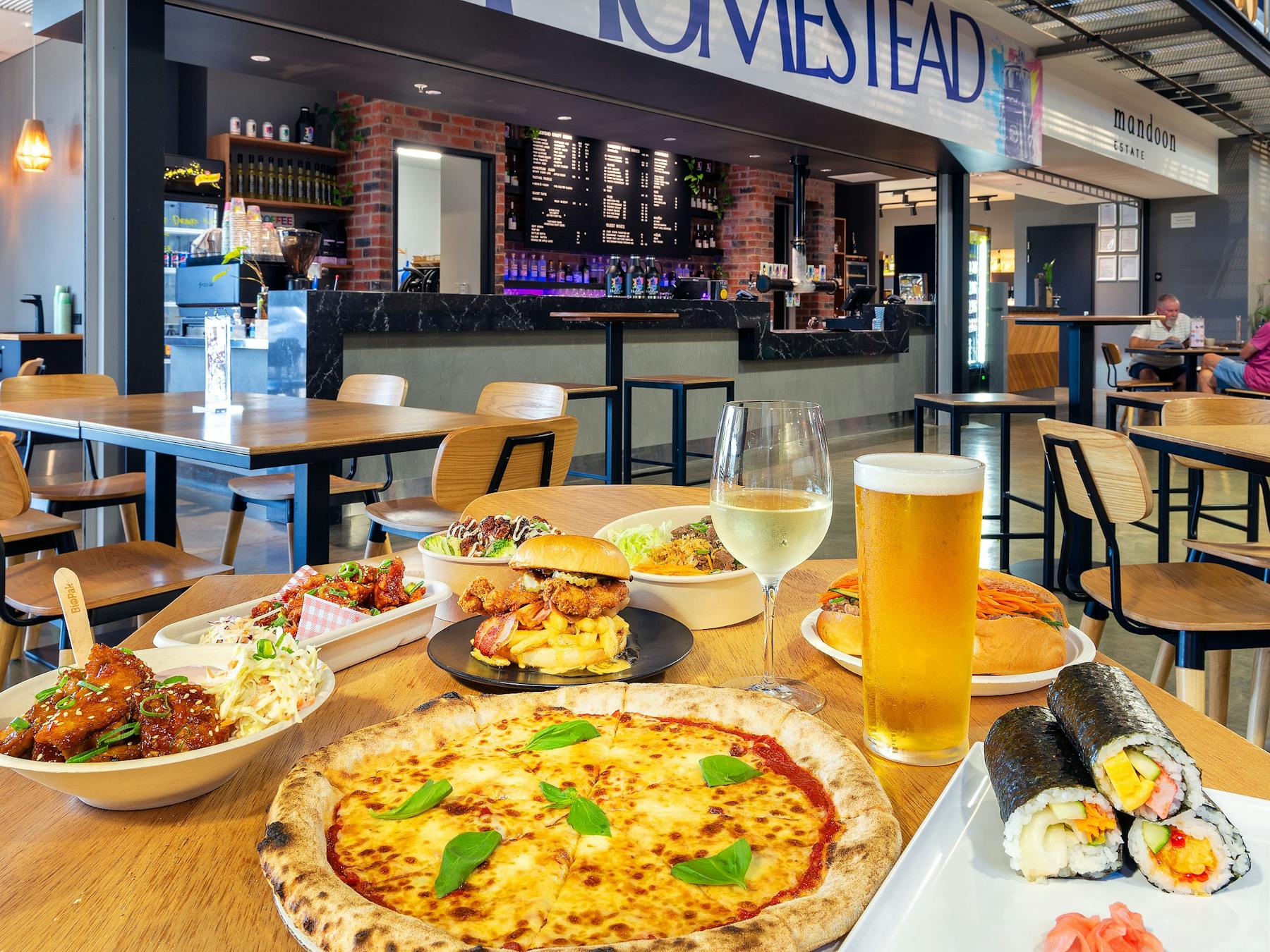 Selection of meals offered from the vendors.
