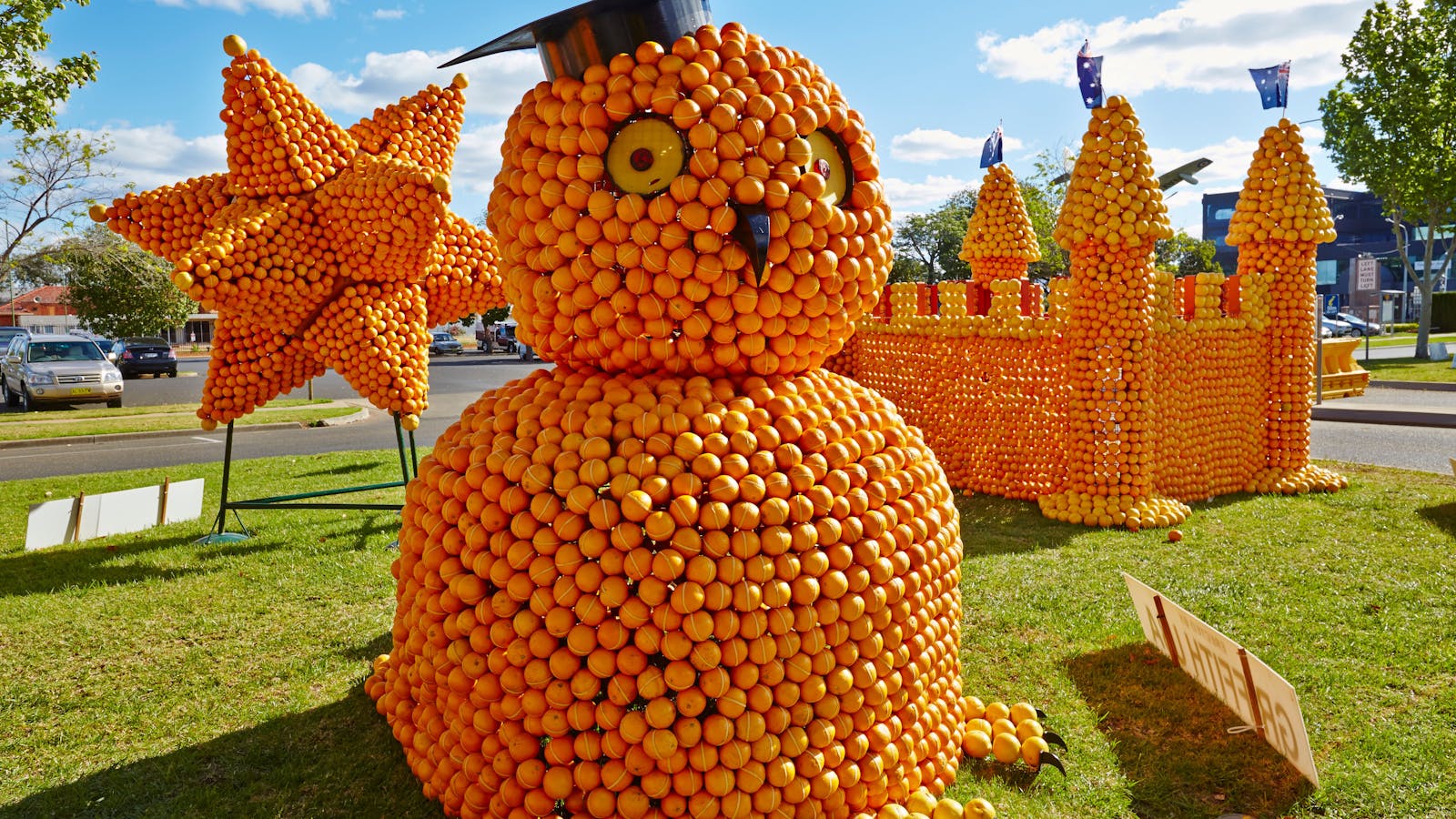 Griffith Spring Fest - Real Juice Company Citrus Sculptures