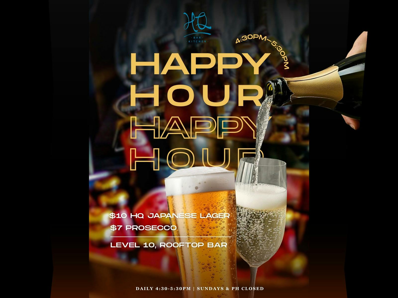 Happy Hour at HQ Bar + Kitchen