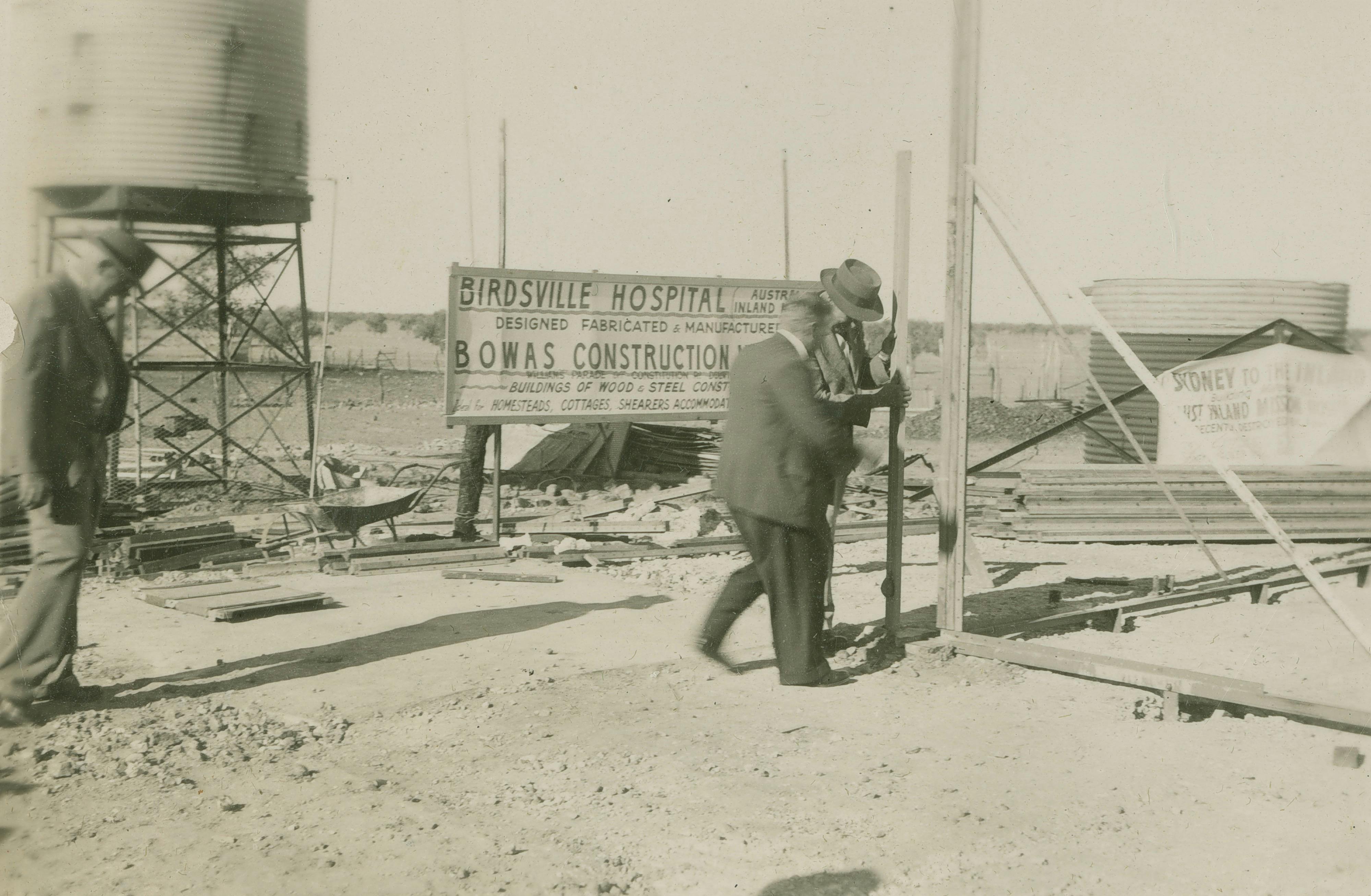 Governor Sir John Lavarak - surveying the burnt down hospital